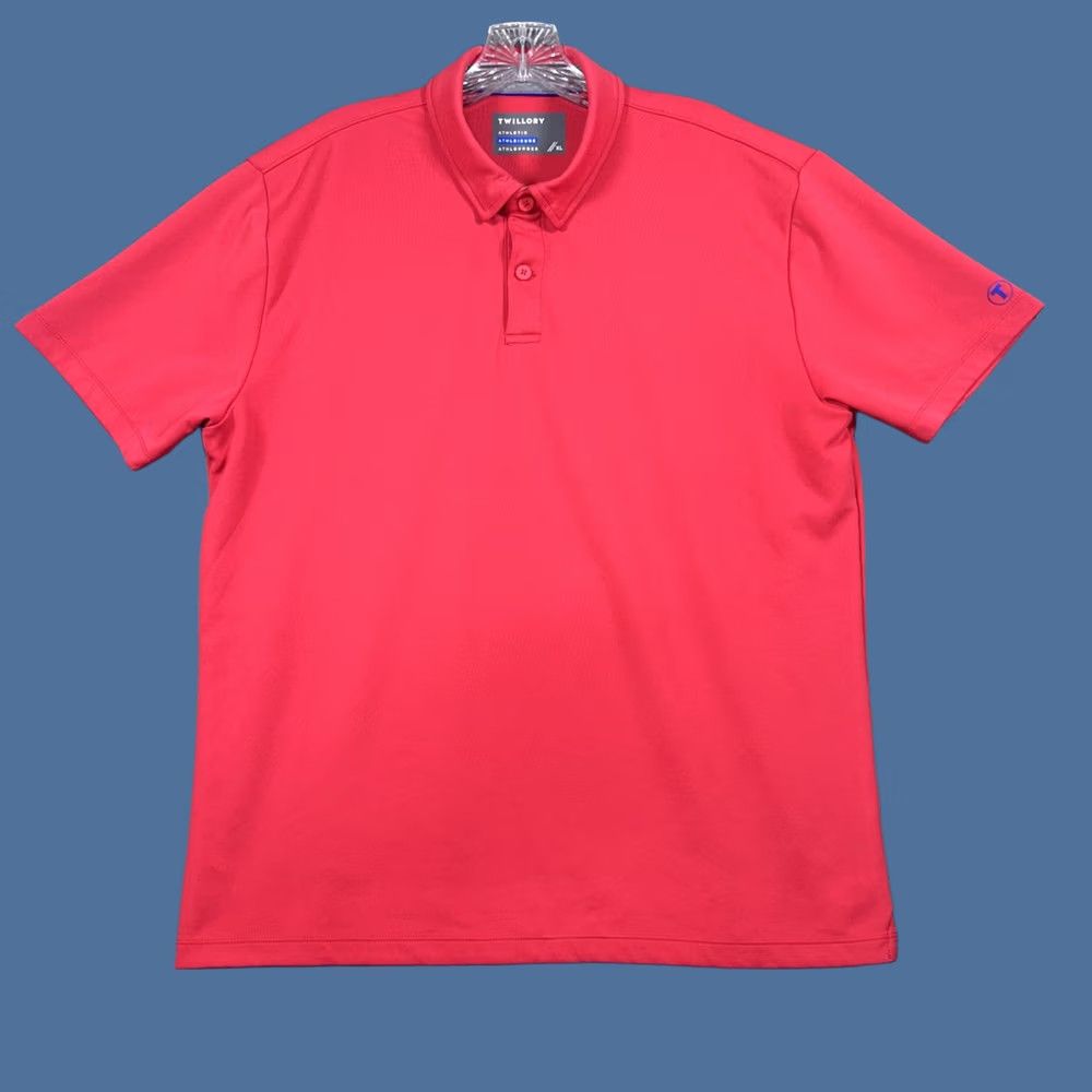 Vintage Twillory Golf Polo Shirt Mens XL Pink Athletic Performance Stretch Short Sleeve Size US XL / EU 56 / 4 - 1 Thumbnail