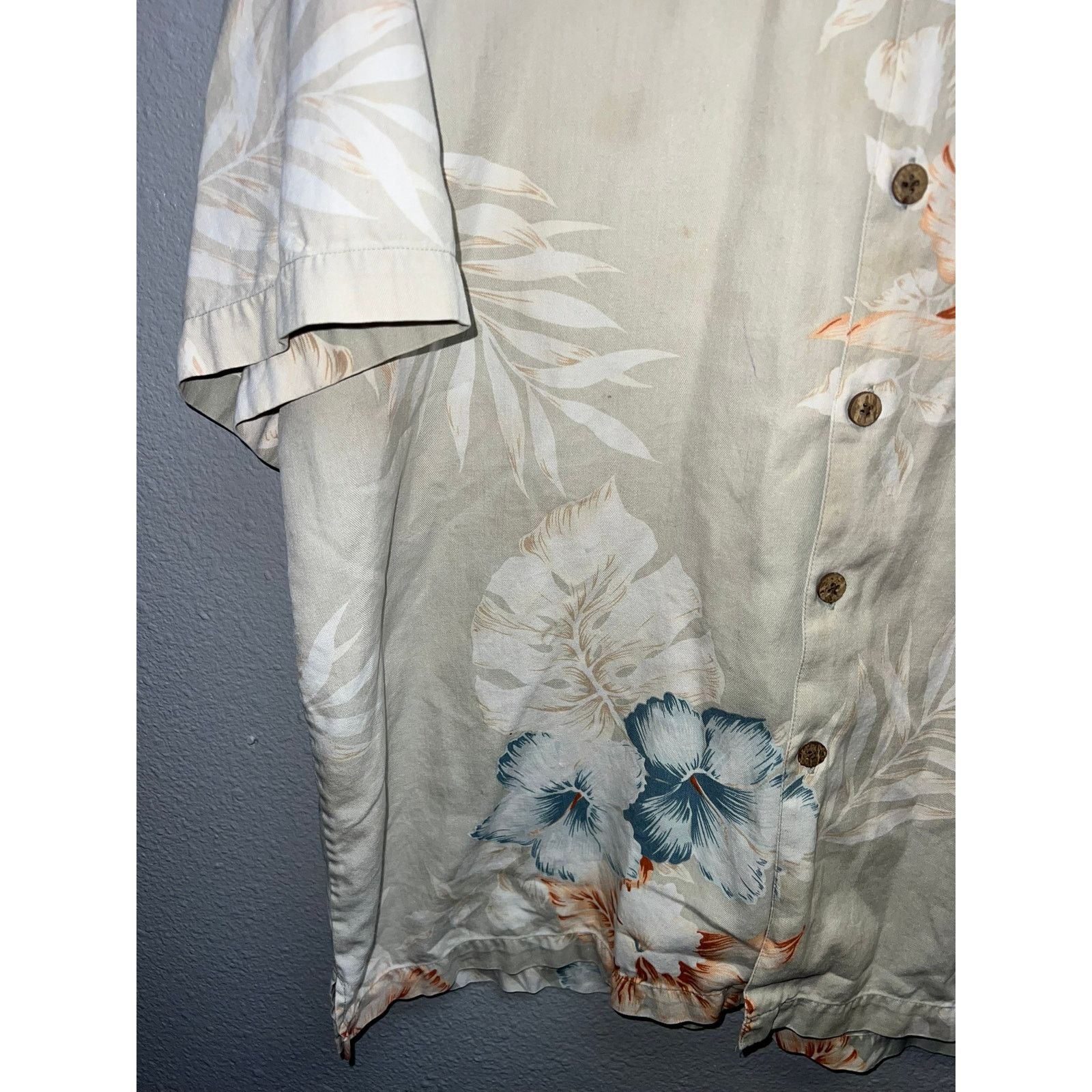 Caribbean Caribbean Hawaiian Shirt Button Down Silk Cotton Mens Large Size US L / EU 52-54 / 3 - 6 Thumbnail