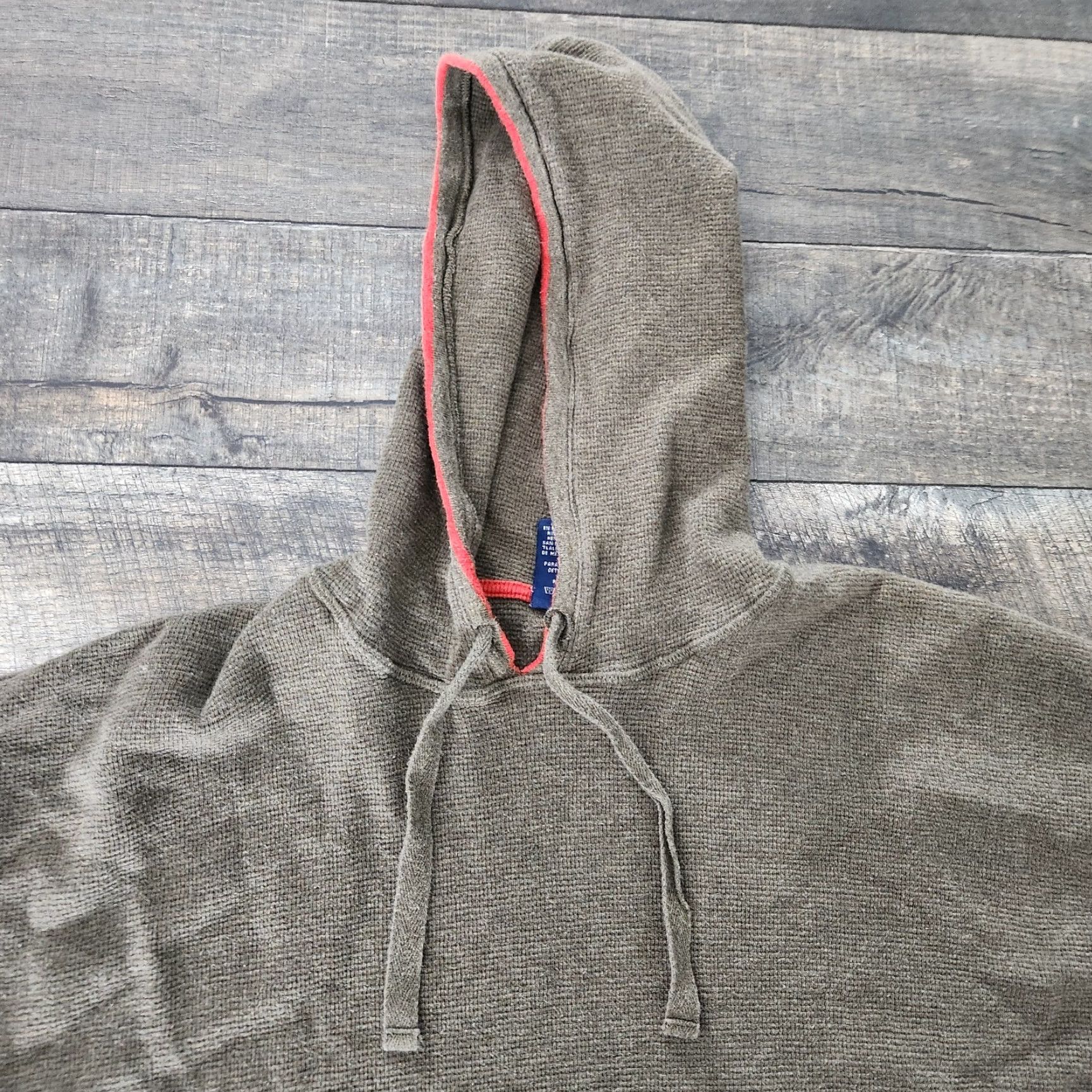 Polo Ralph Lauren Polo Ralph Lauren Hoodie Mens XL Green Olive Waffle Knit Thermal Lounge Wear Pullover Hooded Pockets Embroidered Crew Neck Classic Size US XL / EU 56 / 4 - 4 Thumbnail