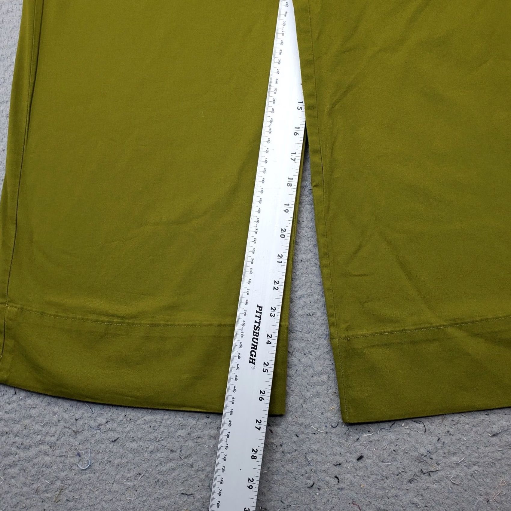 Calvin Klein Calvin Klein Pants Womens Size 4 Green Stretch Twill Comfort High Waist Wide Leg Size 27" / US 4 / IT 40 - 6 Thumbnail