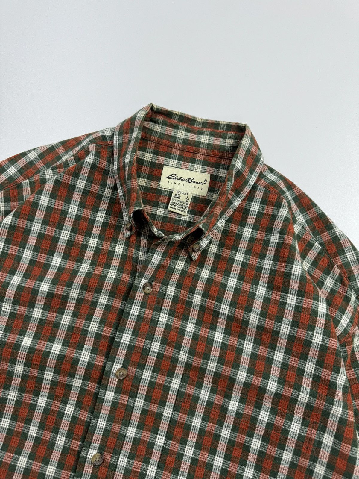 Eddie Bauer × Vintage Eddie Bauer vintage Plaid shirt long sleeve Men’s size L Size US L / EU 52-54 / 3 - 1 Thumbnail