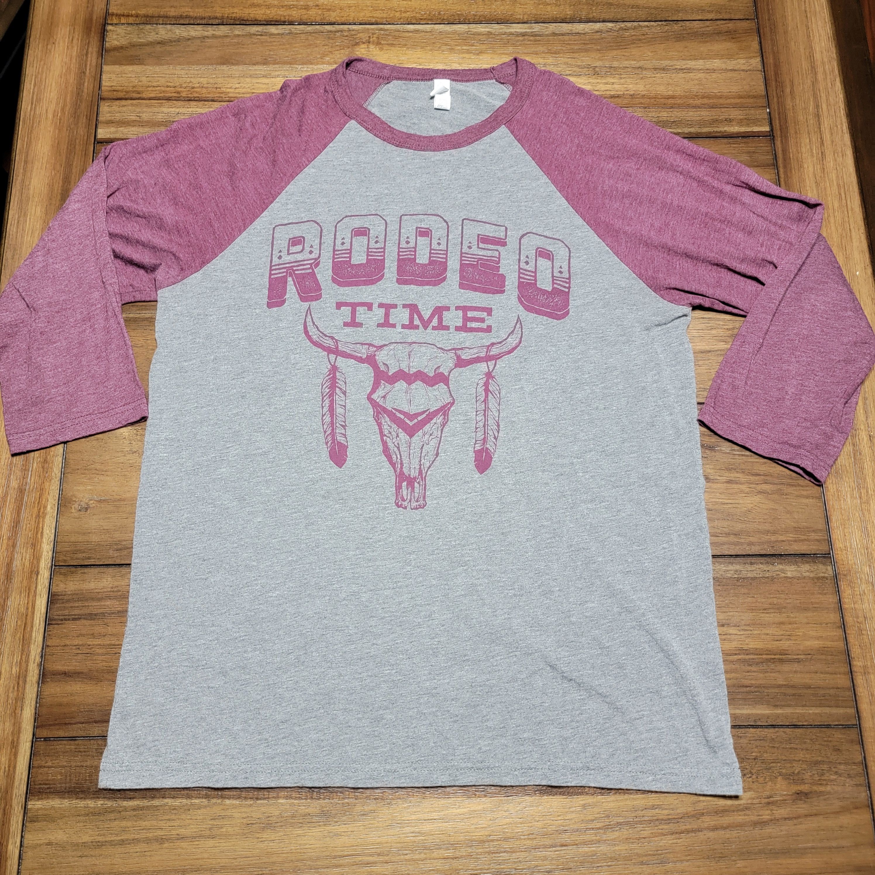 Other Bella Canvas LS Unisex Baseball Tee "Rodeo Time" - Large Size L / US 10 / IT 46 - 1 Thumbnail