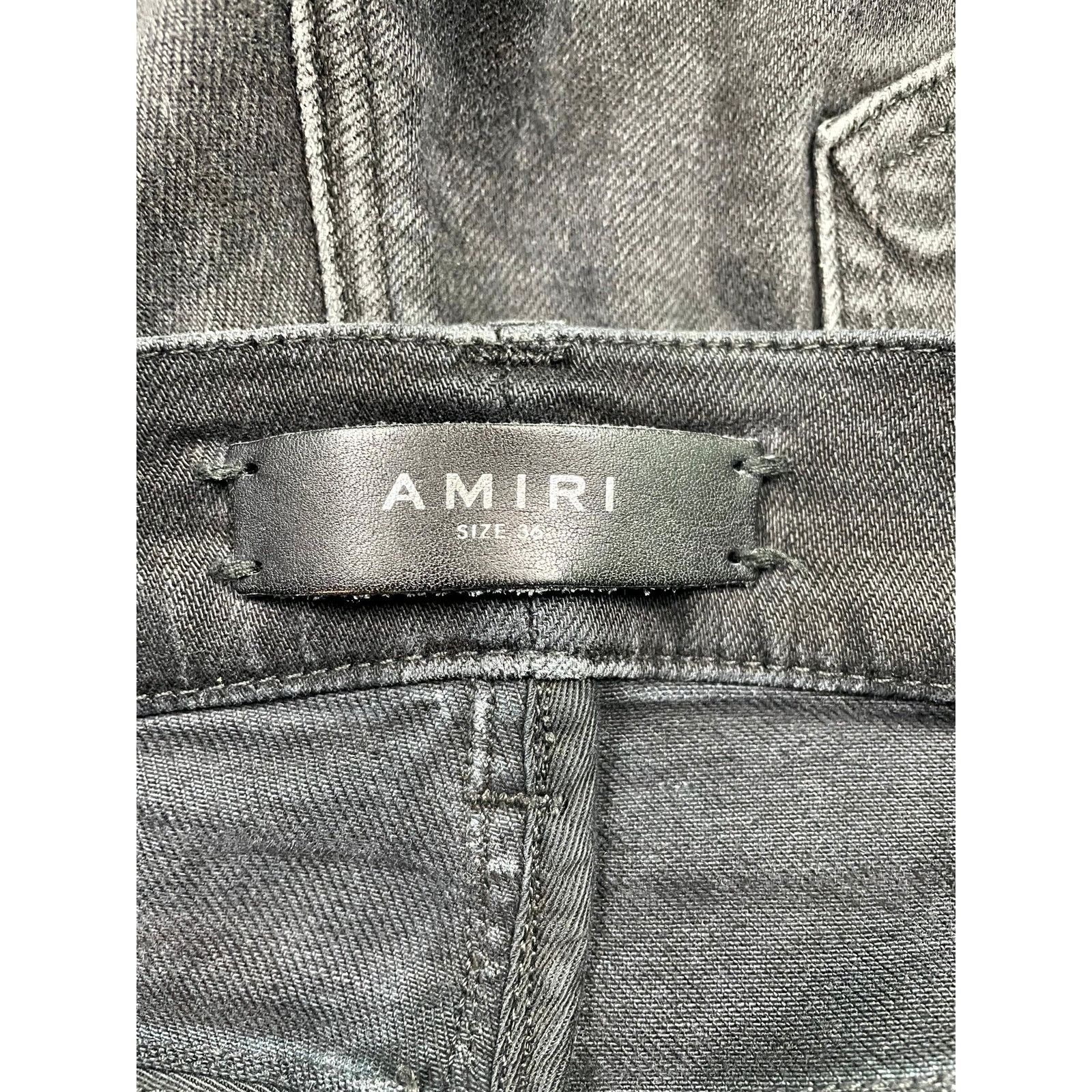 Amiri Amiri MX1 Wool Patch (Zipper) Black Jeans Size US 36 / EU 52 - 3 Thumbnail