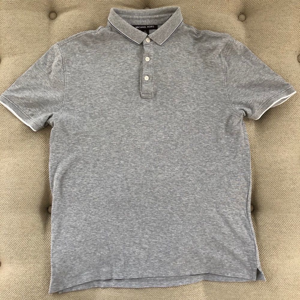 Michael Kors Michael Kors Golf Shirt Polo Grey White Edge M Size US M / EU 48-50 / 2 - 2 Thumbnail