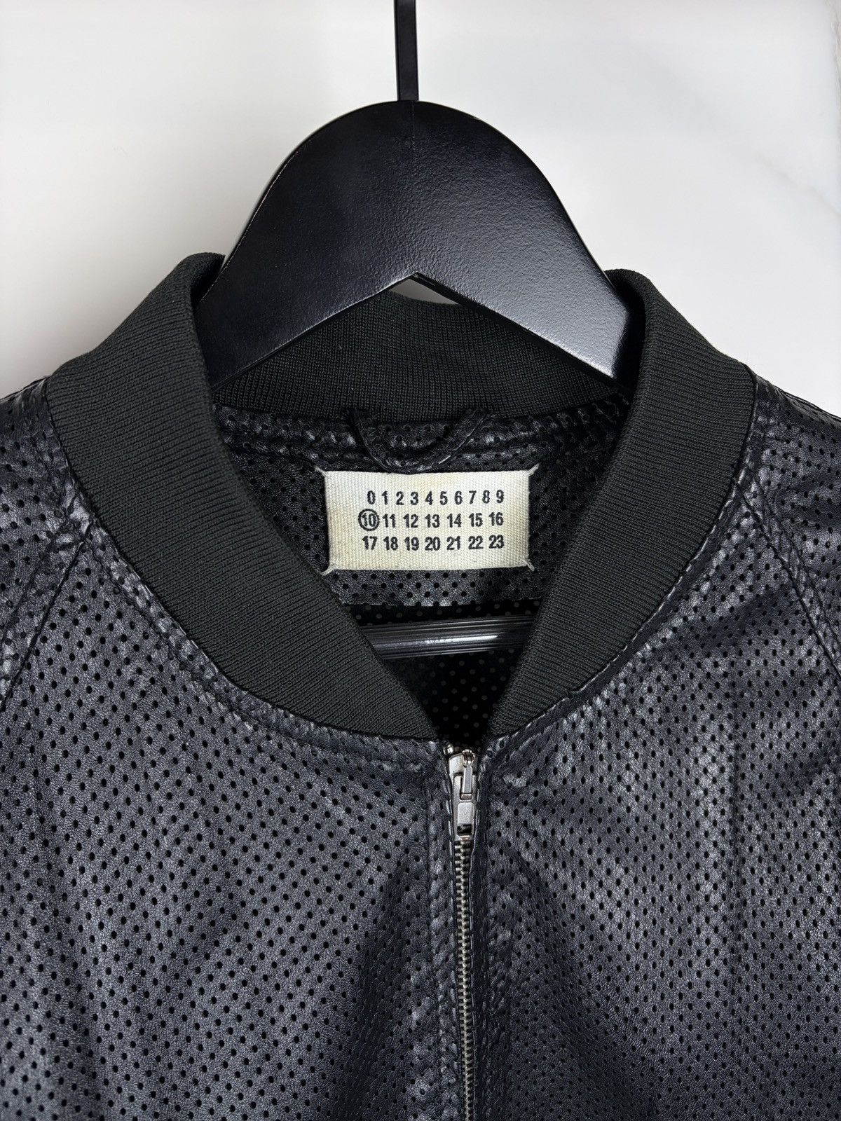 Maison Margiela SS07 Maison Margiela Perforated Leather Bomber Jacket Black Size US M / EU 48-50 / 2 - 3 Thumbnail