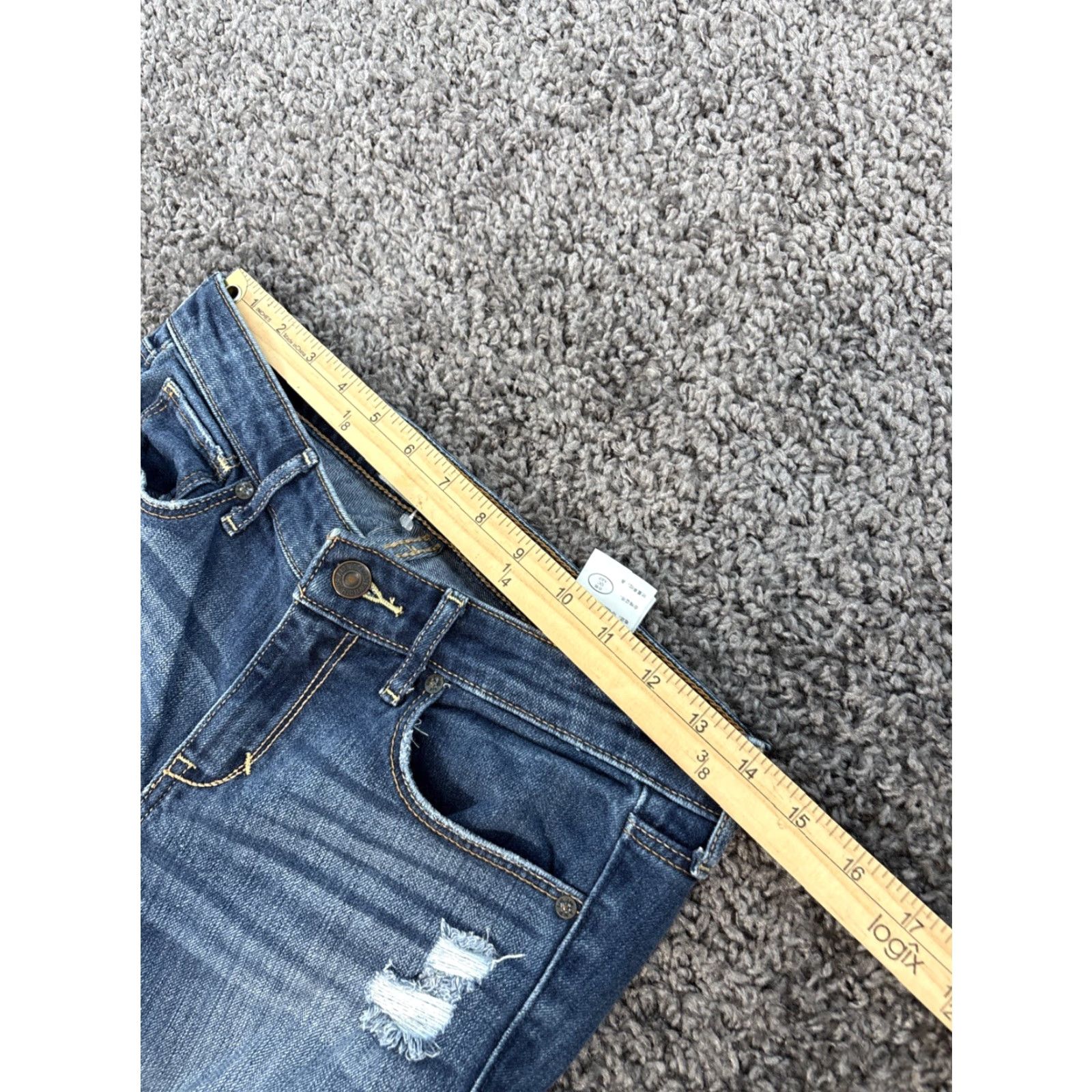 Gap VINTAGE Abercrombie Gap Jeans Low Rise Flared 27x30 Blue Denim 90s Women Reg Inseam 30 Regular Size 4 Size 27" / US 4 / IT 40 - 4 Thumbnail