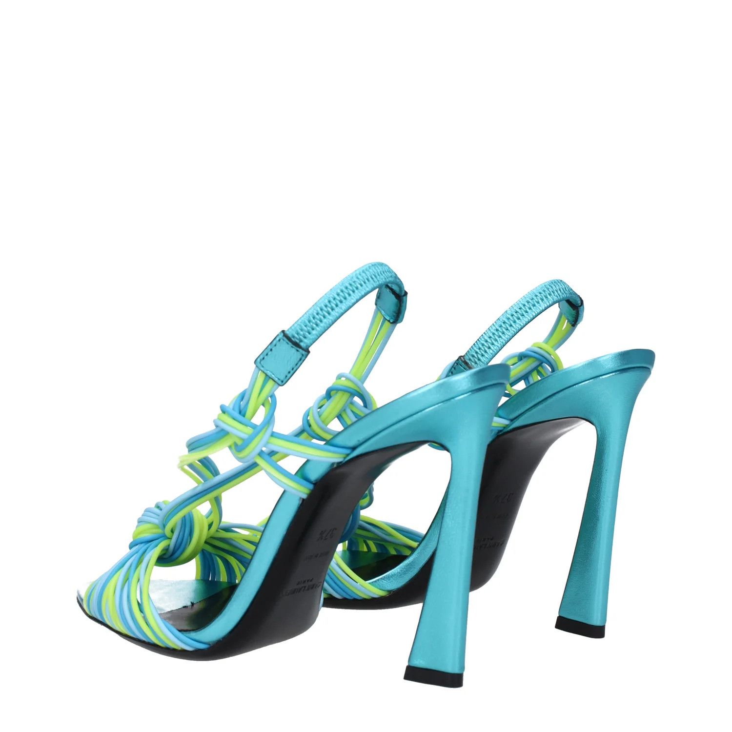 Saint Laurent Paris ob1o1e1224 Rubber Sandals in Blue/Cerulean Size US 8.5 / IT 38.5 - 4 Thumbnail