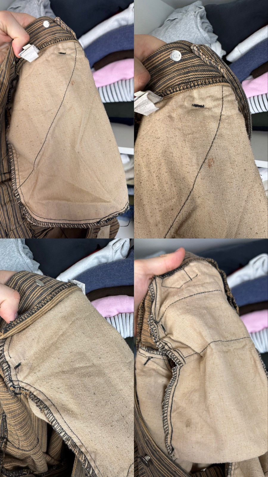 Other Vintage Wah Maker USA Buckle Back Striped Western Pants Size US 38 / EU 54 - 6 Thumbnail