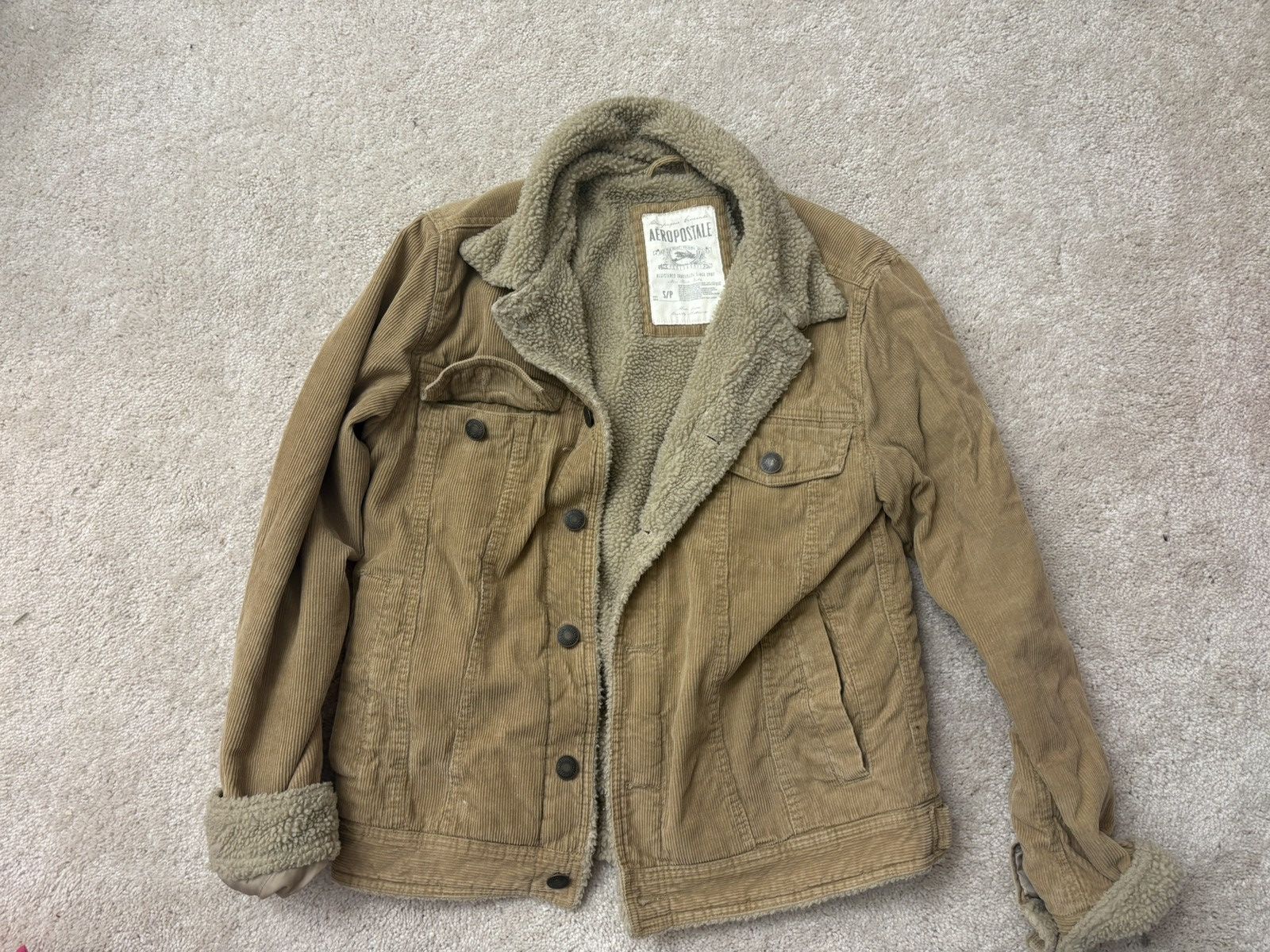 Aeropostale Aeropostale Beige Vintage Jacket Size US S / EU 44-46 / 1 - 2 Thumbnail