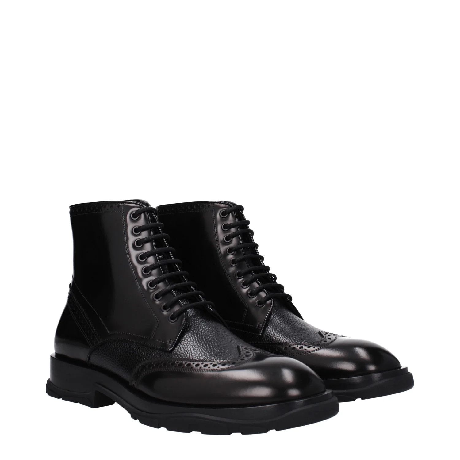 Alexander McQueen ob1o1e0225 Leather Ankle Boots in Black Size US 9 / EU 42 - 2 Thumbnail