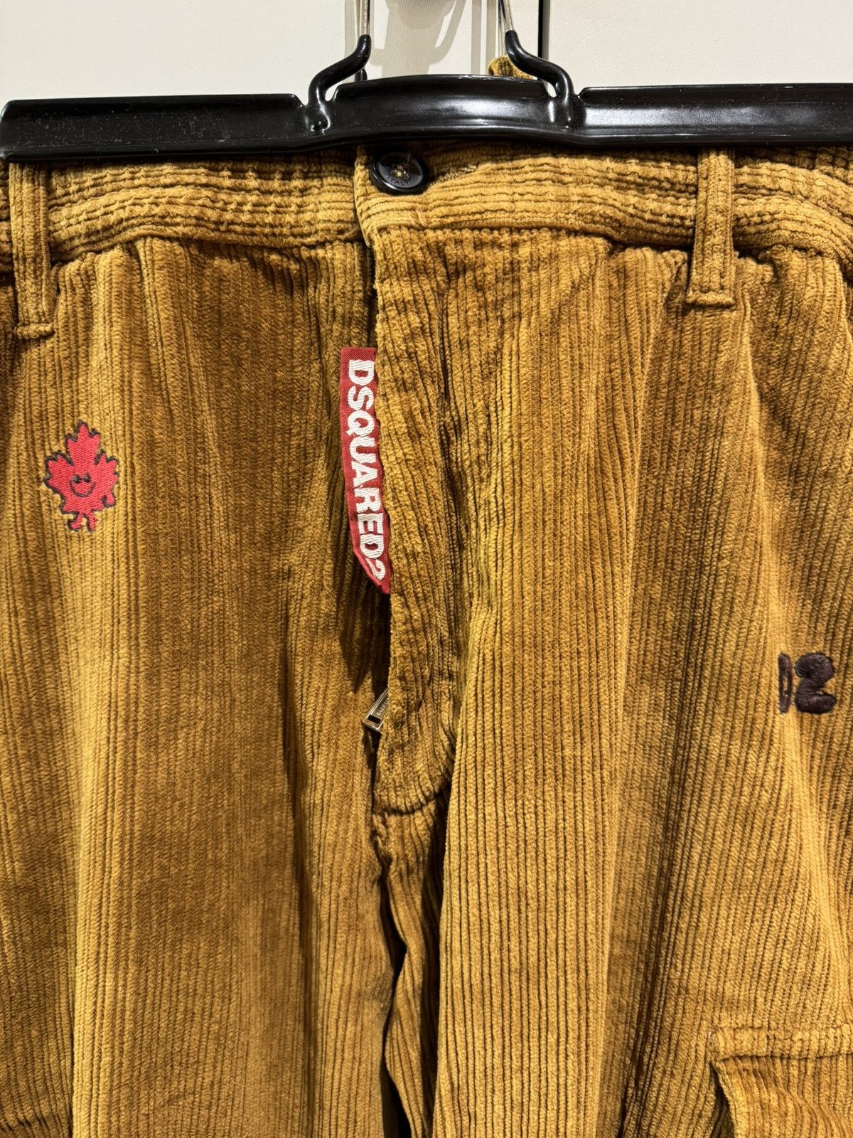 Dsquared2 Dsquared2 Embroidered Corduroy Cargo Pants Size US 34 / EU 50 - 1 Thumbnail