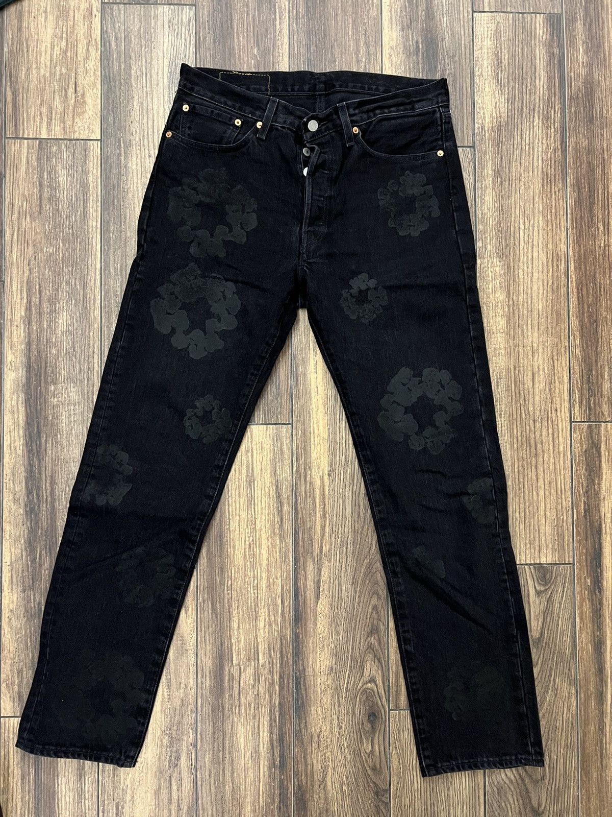 DENIM TEARS Denim Tears Black Mono Jeans 33w | Grailed