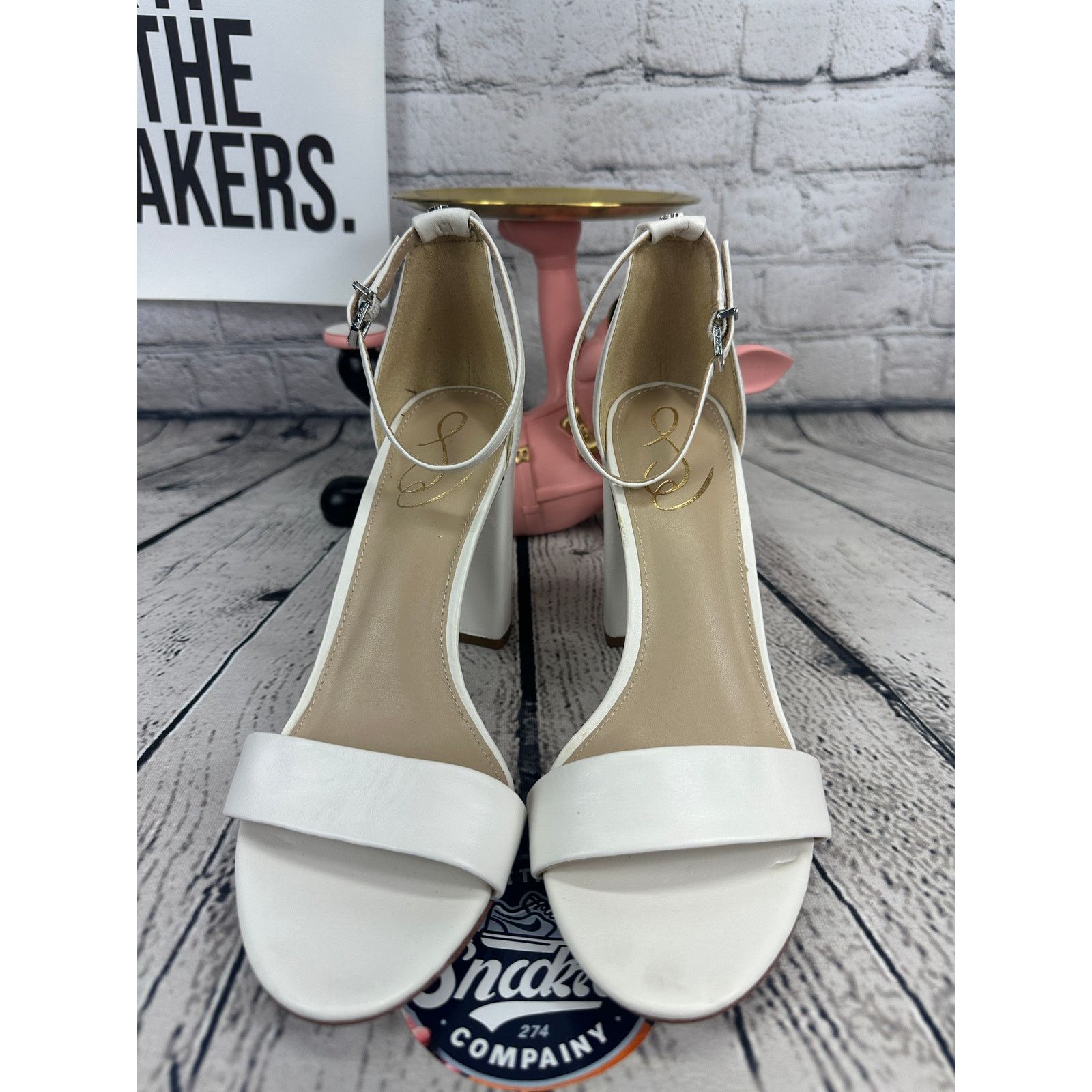 Sam Edelman Sam Edelman Yaro Block Heels Sandals Womens 9 EU 39 White Size US 9 / IT 39 - 2 Thumbnail