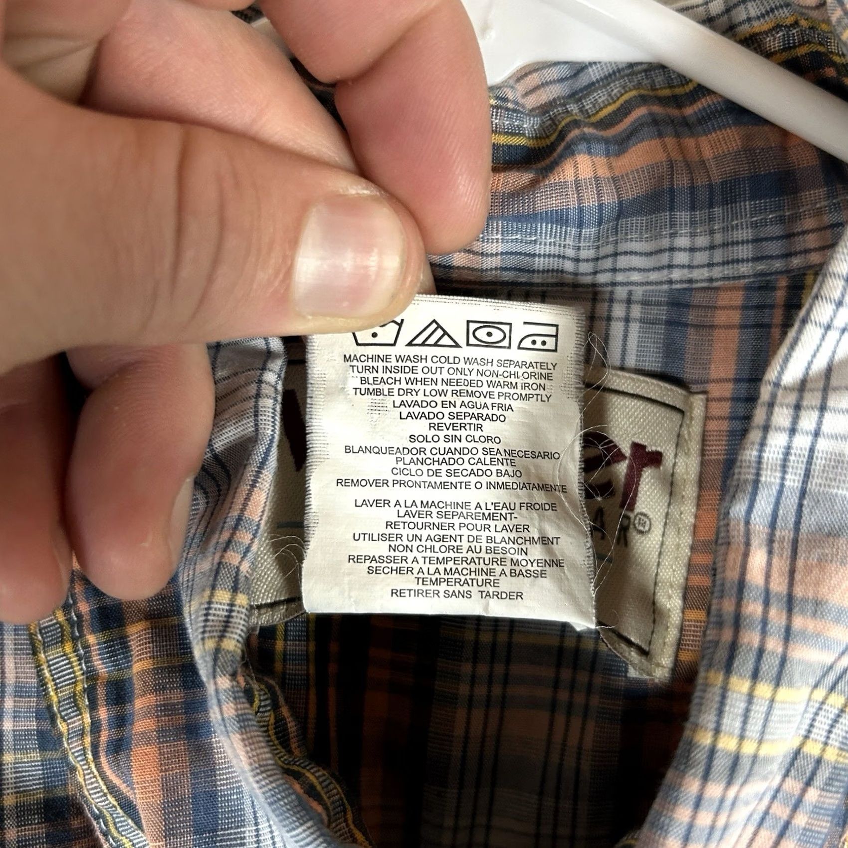 Wrangler Wrangler Button-Up Shirt Men M Plaid Short Sleeve Casual Top Size US M / EU 48-50 / 2 - 4 Thumbnail
