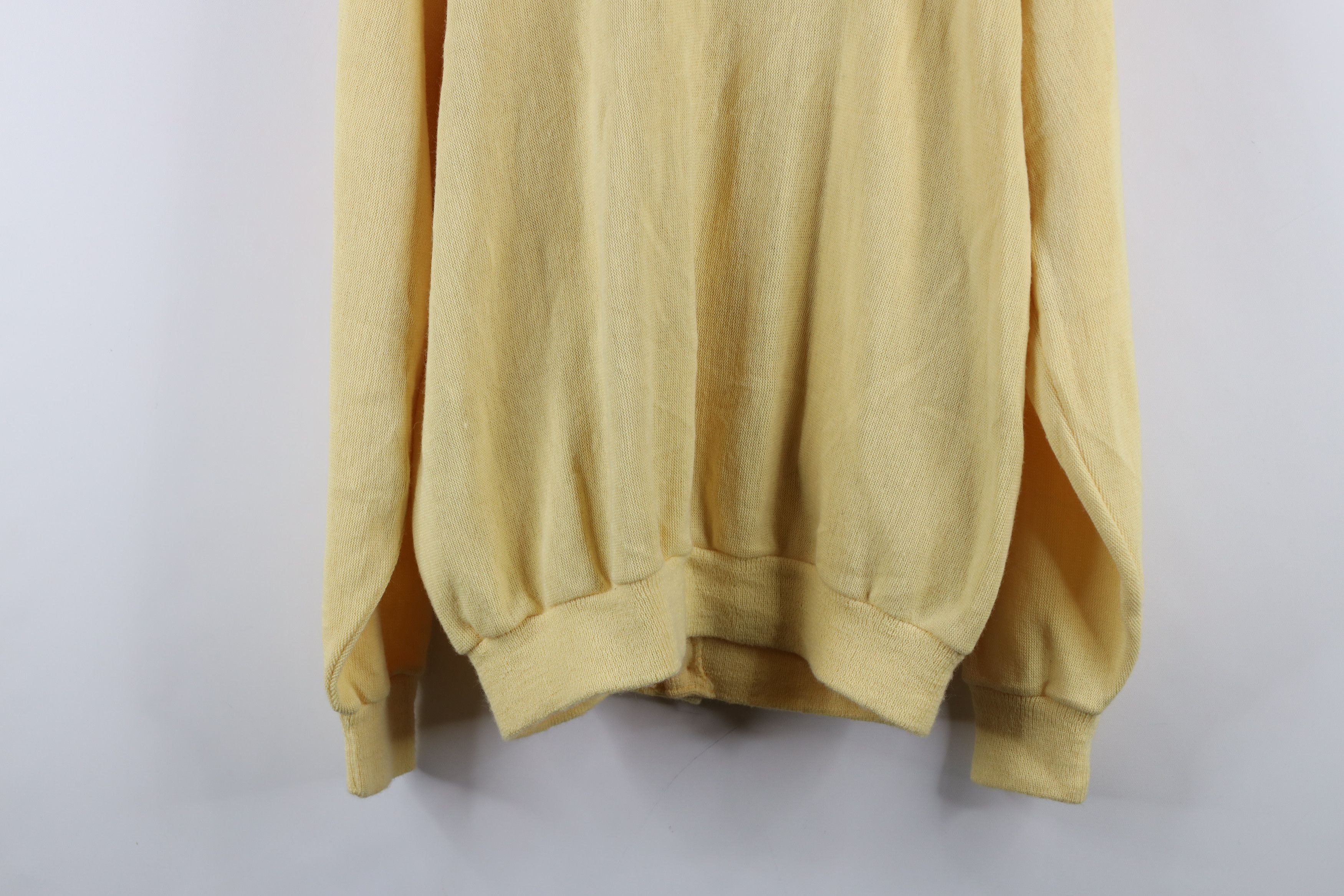Vintage Vintage 60s 70s Streetwear Knit Cardigan Sweater Yellow USA Size US XL / EU 56 / 4 - 10 Thumbnail
