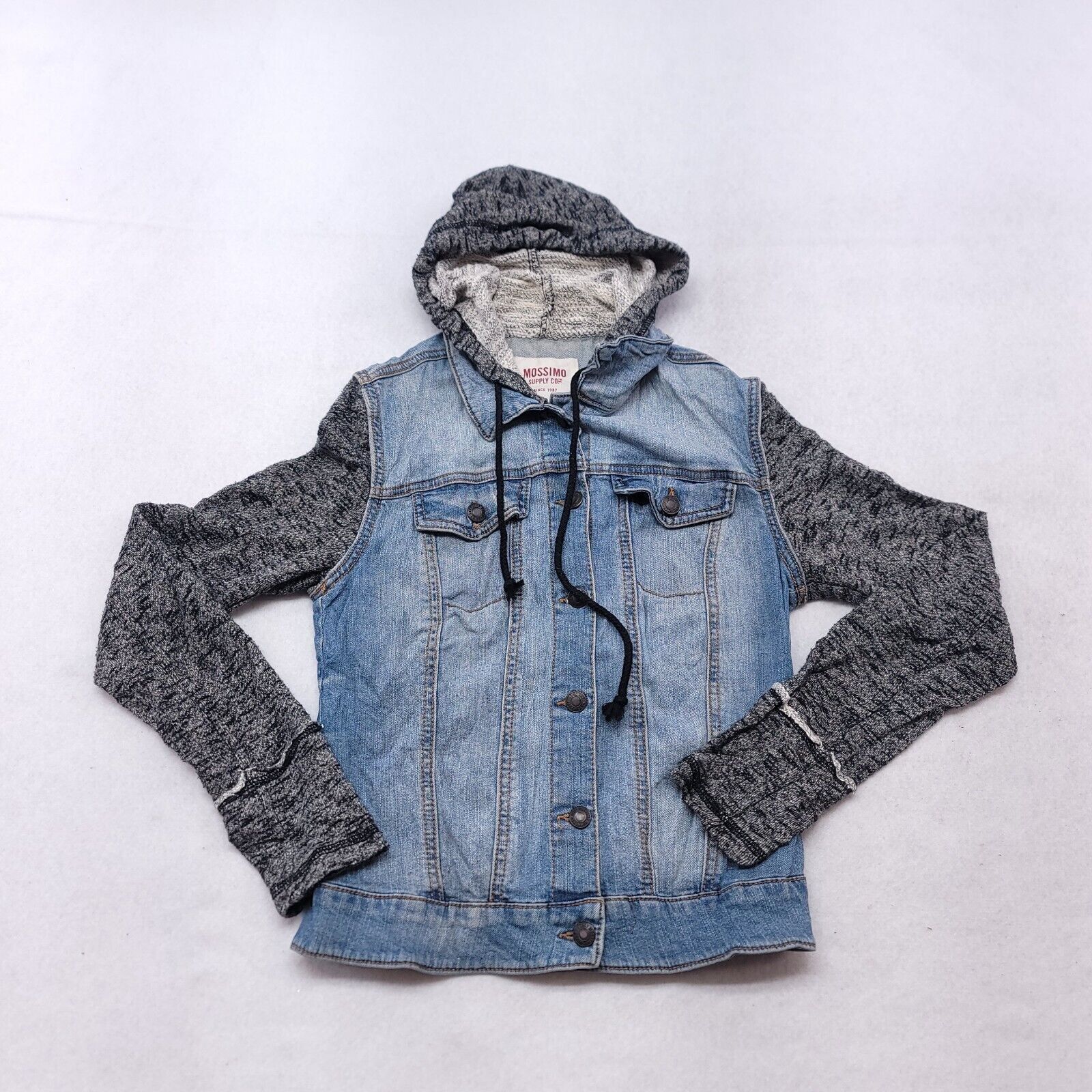 Mossimo Mossimo Supply Co Button Up Denim Hoodie Womens Size M Gray Size M / US 6-8 / IT 42-44 - 2 Thumbnail