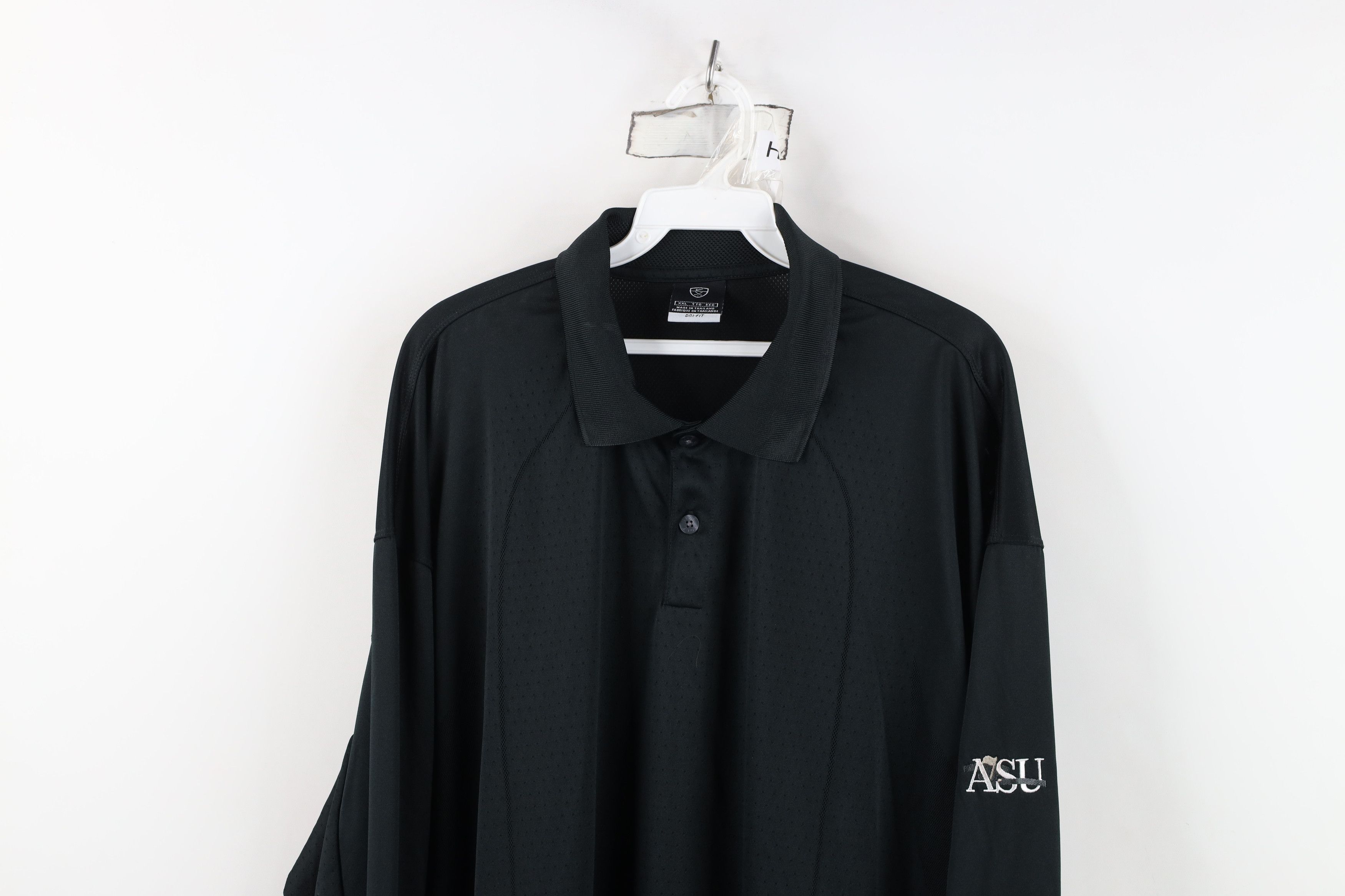 Nike Vintage Nike Golf Mini Swoosh Knit Long Sleeve Polo Shirt Size US XXL / EU 58 / 5 - 2 Thumbnail