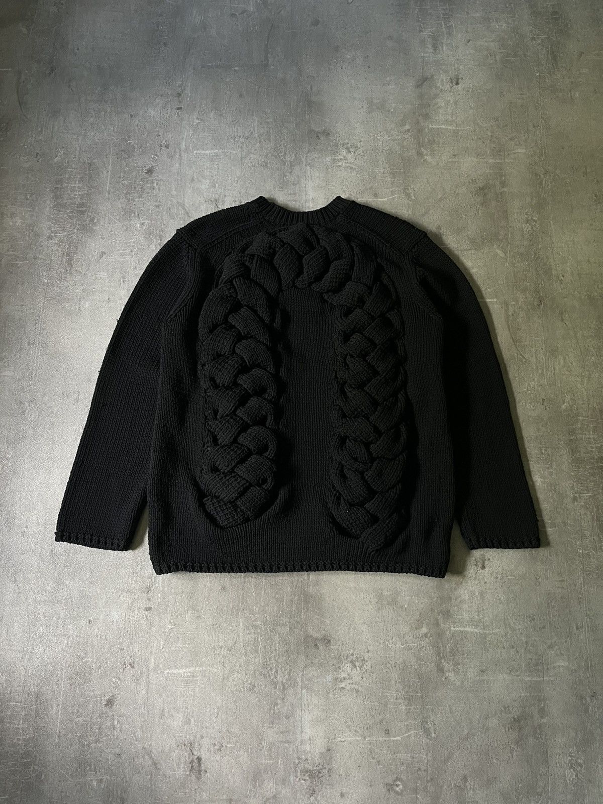 Comme des Garcons × Comme des Garcons Homme Plus × Japanese Brand Comme des Garcons Homme Plus braid black sweater knit Size US M / EU 48-50 / 2 - 1 Thumbnail