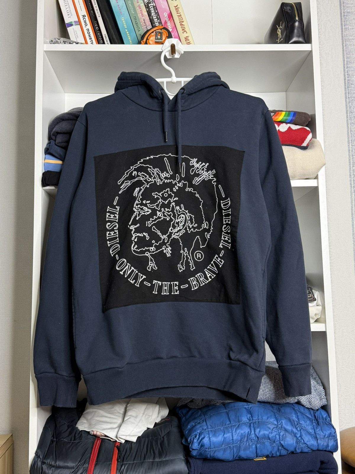 Diesel Diesel Indian Head Logo Navy blue hoodie Size US M / EU 48-50 / 2 - 1 Thumbnail