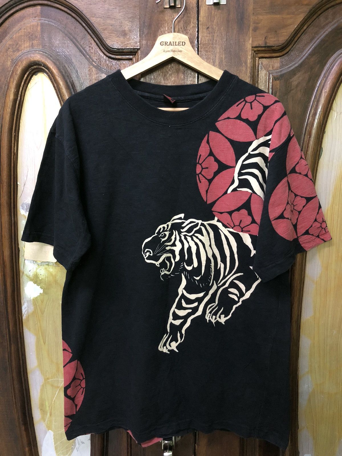 Bullet Noise Vintage Sukajan Angry Tiger Rare Shirt Tee Size US L / EU 52-54 / 3 - 4 Thumbnail