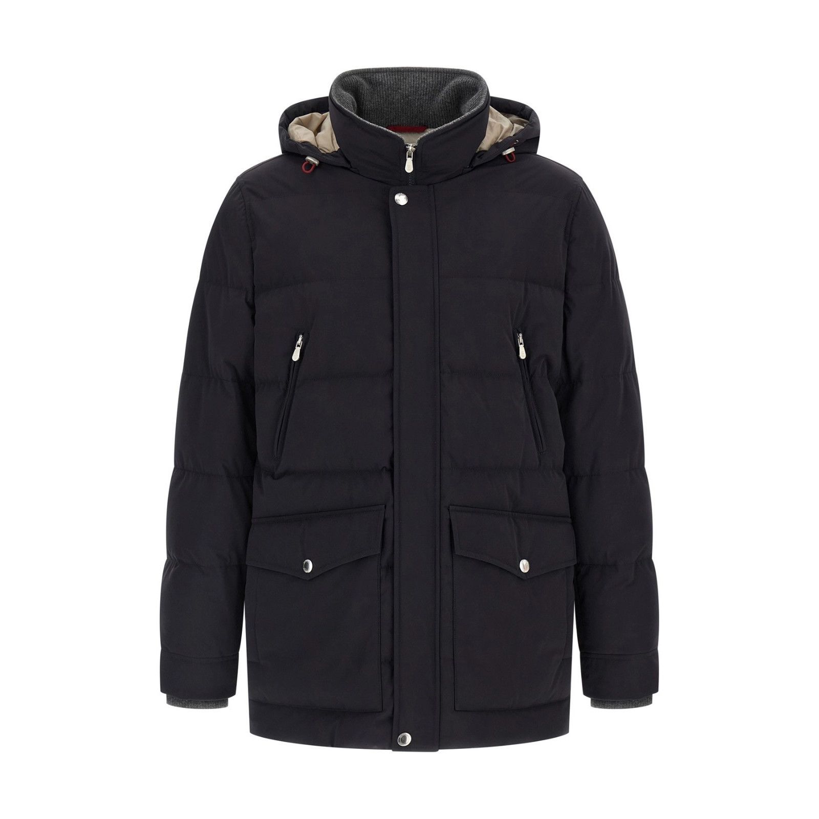 Brunello Cucinelli BRUNELLO CUCINELLI Blue Hooded Down Jacket New & Authentic ( Size US XXL / EU 58 / 5 - 1 Thumbnail