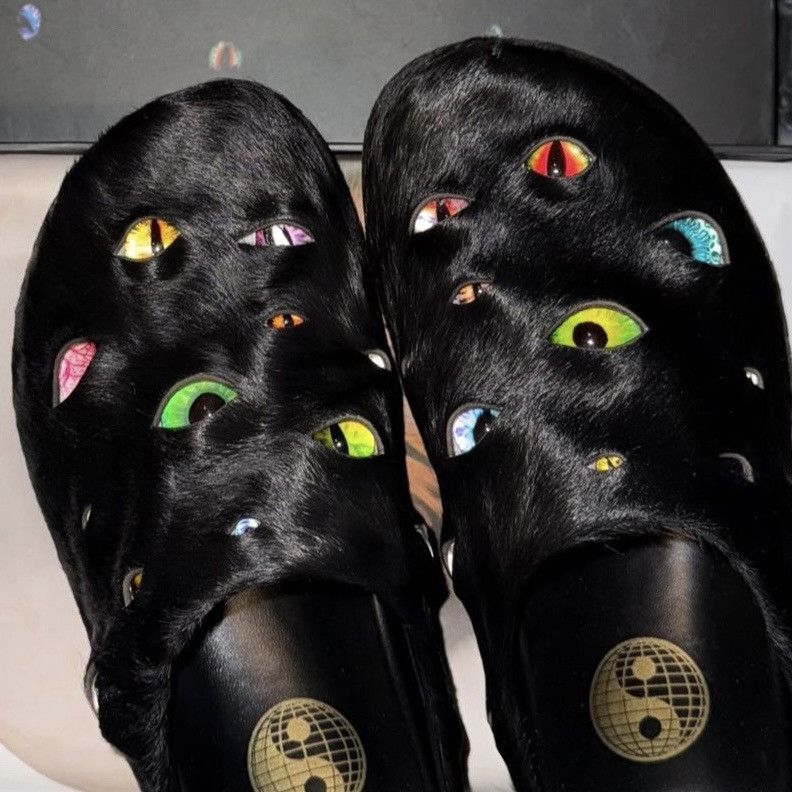 ESENES WORLDWIDE Eyeball Mules Black Size US 5 / EU 37 - 4 Thumbnail