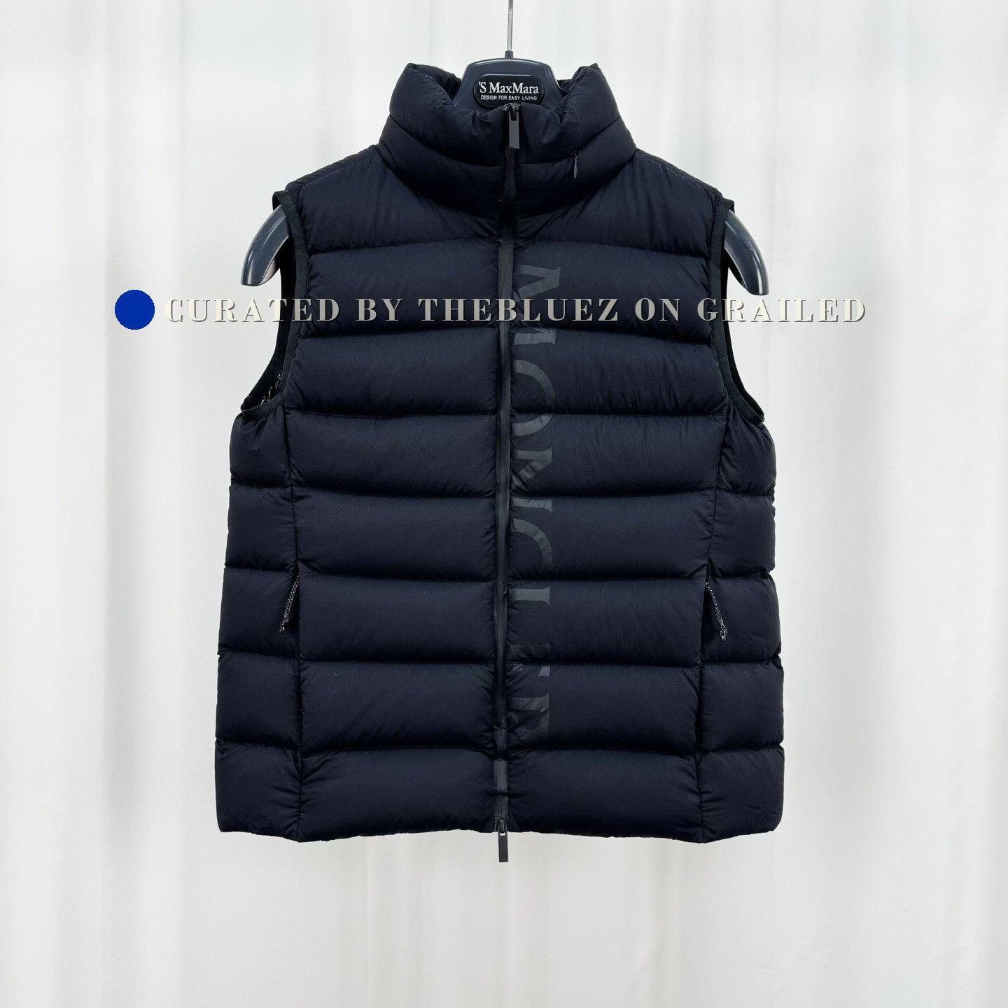 Moncler Moncler Black Printed Letter Down Vest Size XS / US 0-2 / IT 36-38 - 1 Thumbnail