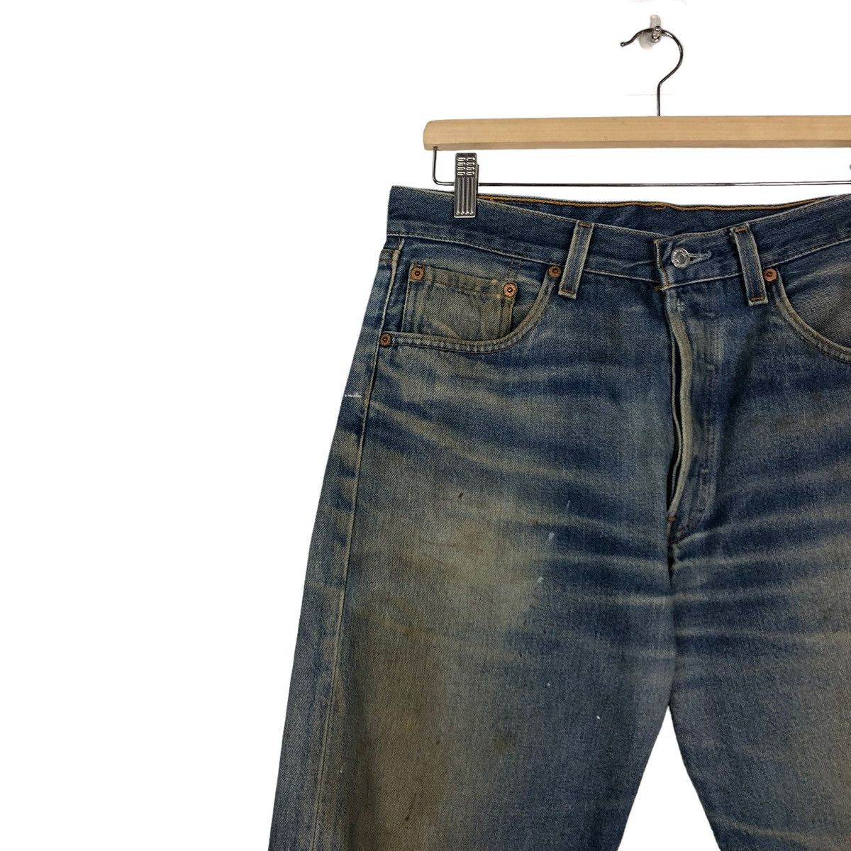 Levi's 🔥VINTAGE LEVI’S 501 DENIM JEANS MADE IN USA RUSTY DESIGN Size US 32 / EU 48 - 7 Thumbnail