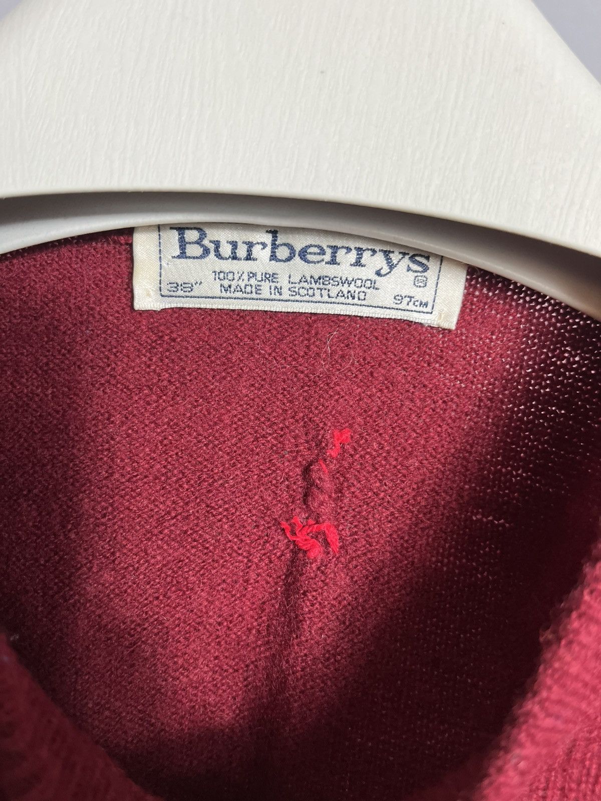 Burberry Burberry’s golf Mens knit sweater 100% Lamswool 80s 90s Size US M / EU 48-50 / 2 - 8 Thumbnail