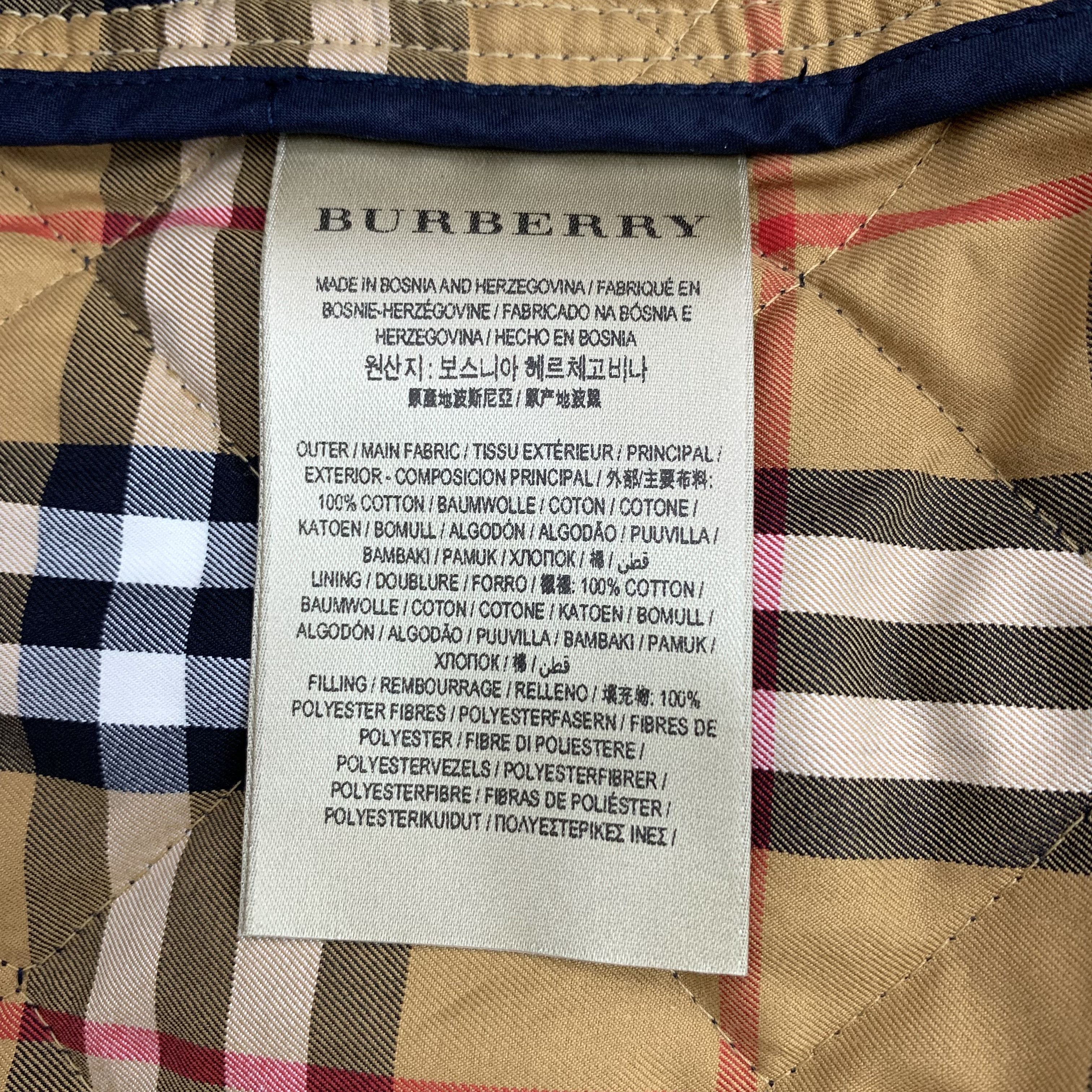 Burberry Burberry Diamond Check Horseferry Hoodie Jacket Navy (M) Size US M / EU 48-50 / 2 - 6 Thumbnail