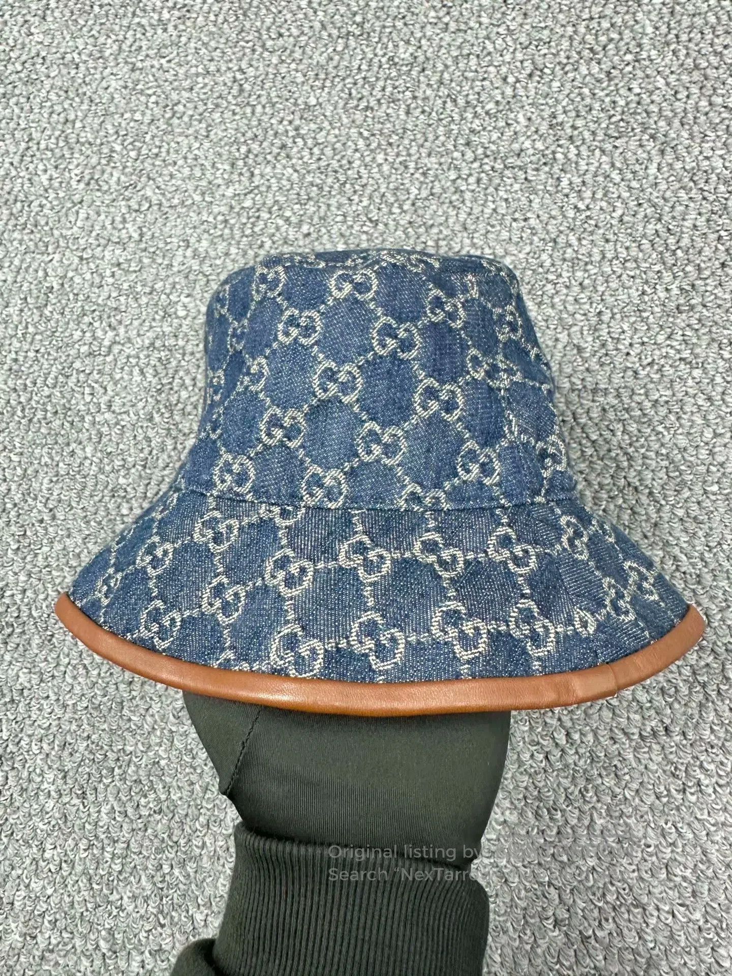 Gucci Guicci size S Blue logo print fisherman's hat| Size ONE SIZE - 2 Thumbnail