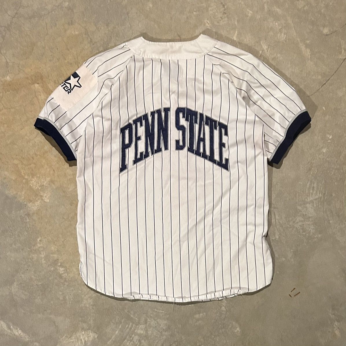 NCAA × Starter × Vintage Rare Vintage 90s Starter Georgetown Pinstripe Jersey Sample Size US XL / EU 56 / 4 - 6 Thumbnail