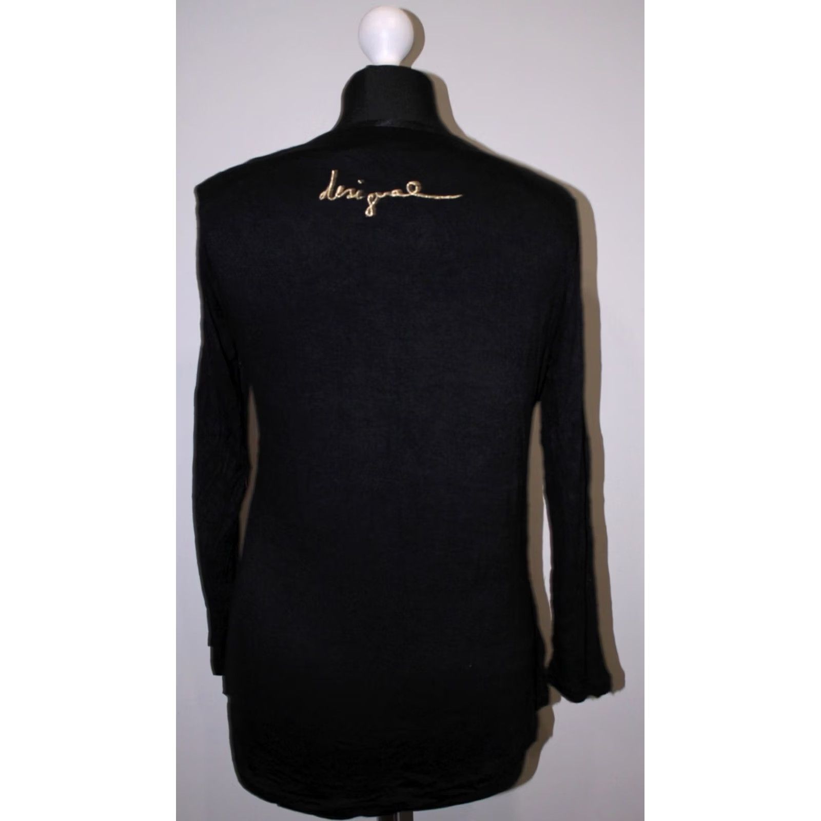 Desigual Desigual Jumper Womens Crew Neck Pullover Size M Black Size M / US 6-8 / IT 42-44 - 3 Thumbnail