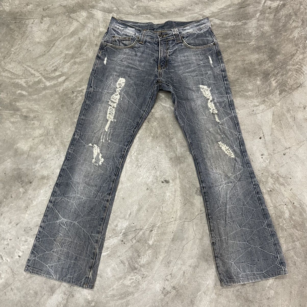 Roen RARE🔥Roen x Semantic Design Embrodiered Logo Studded Jeans