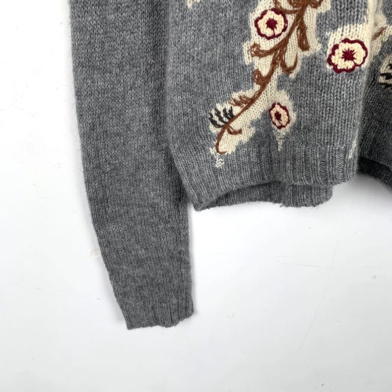 Dior DiorGray animal embroidered cashmere round-neck long-sleeve Size XS / US 0-2 / IT 36-38 - 5 Thumbnail