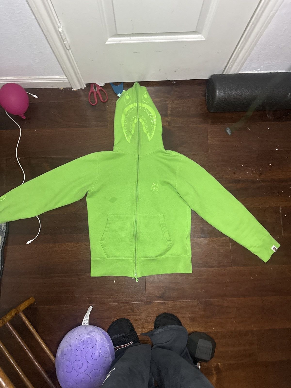 Bape BAPE neon color shark Full zip Hoodie Size US S / EU 44-46 / 1 - 1 Thumbnail