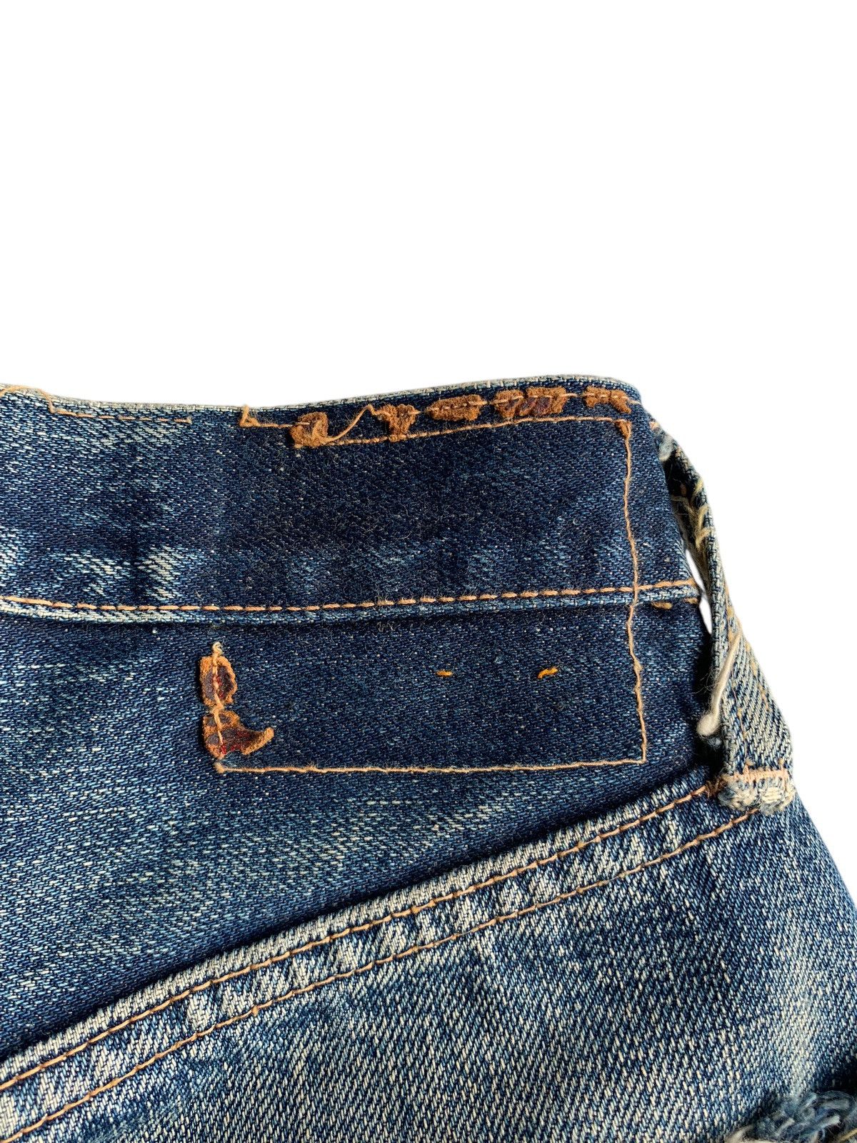 Denime × Japanese Brand VINTAGE DENIME BUTTON FLY SELVEDGE DISTRESSED DENIM JAPANESE Size US 29 - 11 Thumbnail