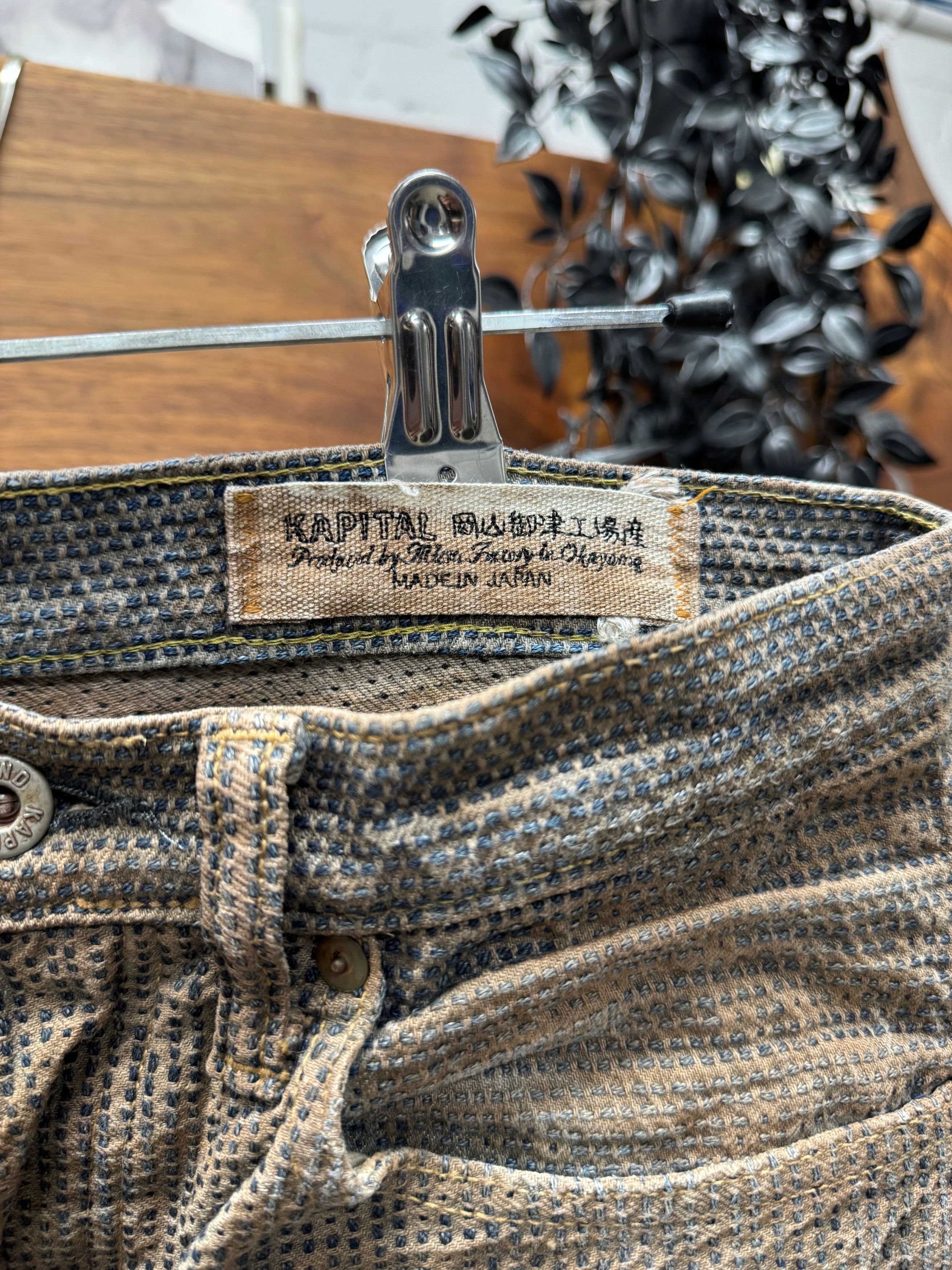 Kapital Kapital Faded Brown ‘Century’ Repaired Buckle Back Denim Size US 30 / EU 46 - 3 Thumbnail