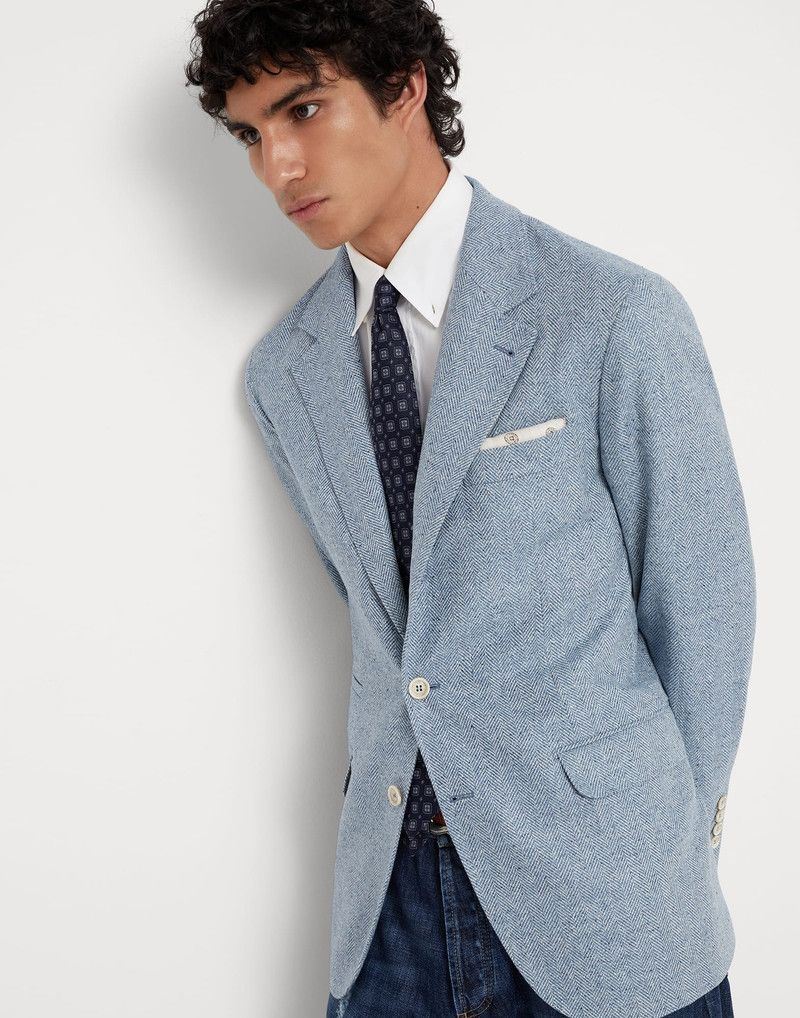 Brunello Cucinelli o1w1db10226 Suit Type Jacket in Light Blue Size US XL / EU 56 / 4 - 3 Thumbnail