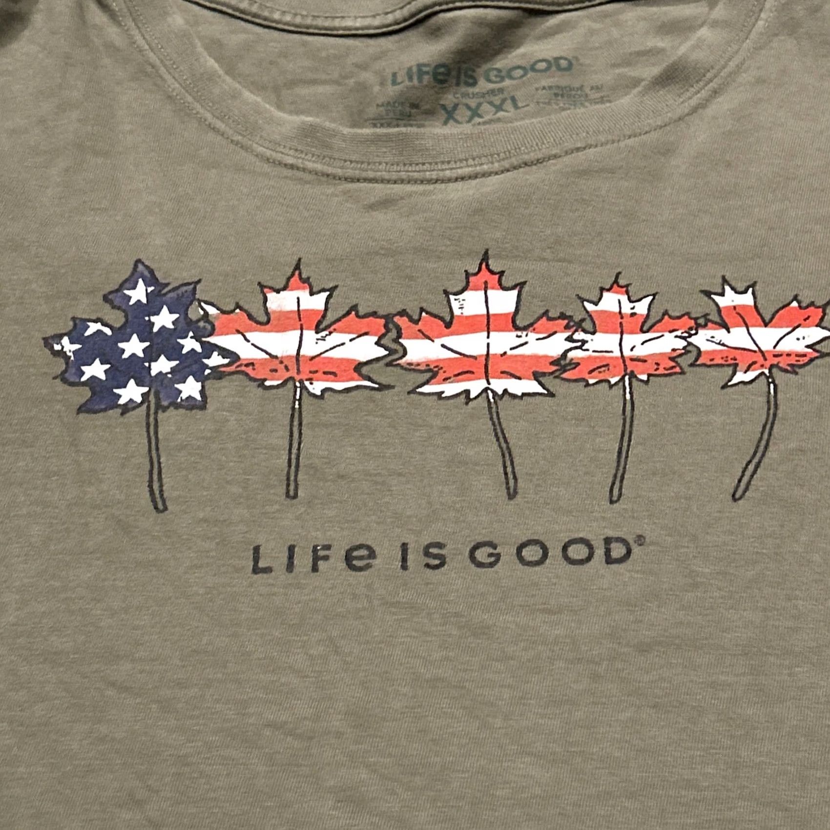 Life is Good Life is Good T Shirt Mens XXL Crusher Tee Green Crew Neck Short Sleeve Logo 3XL Regular Fit Size US XXL / EU 58 / 5 - 3 Thumbnail