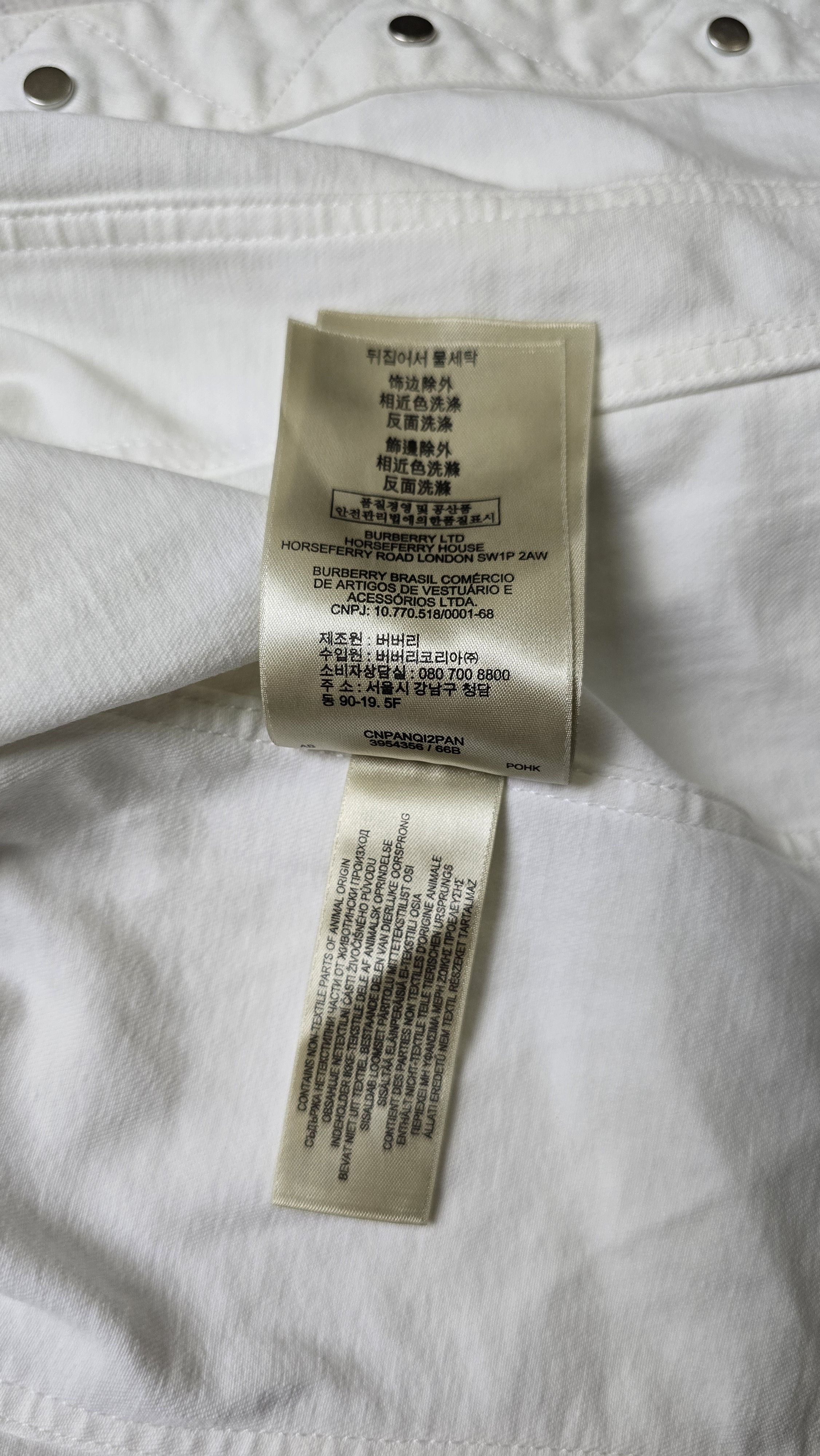 Burberry Burberry Brit White Cropped Denim Jacket Designer Luxury Size S / US 4 / IT 40 - 21 Thumbnail