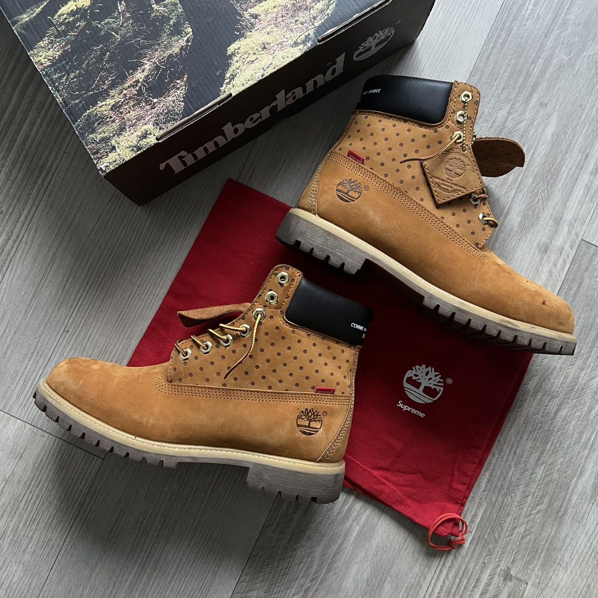 Comme des Garcons SHIRT × Supreme × Timberland Timberland 6” AW/SS15 Supreme x Comme Des Garçon Boots Size US 10 / EU 43 - 2 Thumbnail