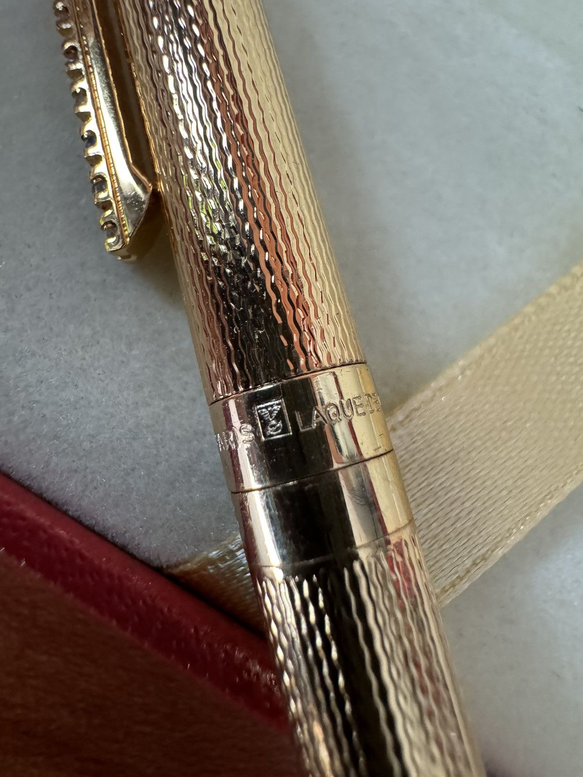 S.T. Dupont S.T DUPONT LAQUE DE CHINE GOLD DIAMOND SAPPHIRE ROLLERPEN Size ONE SIZE - 16 Thumbnail