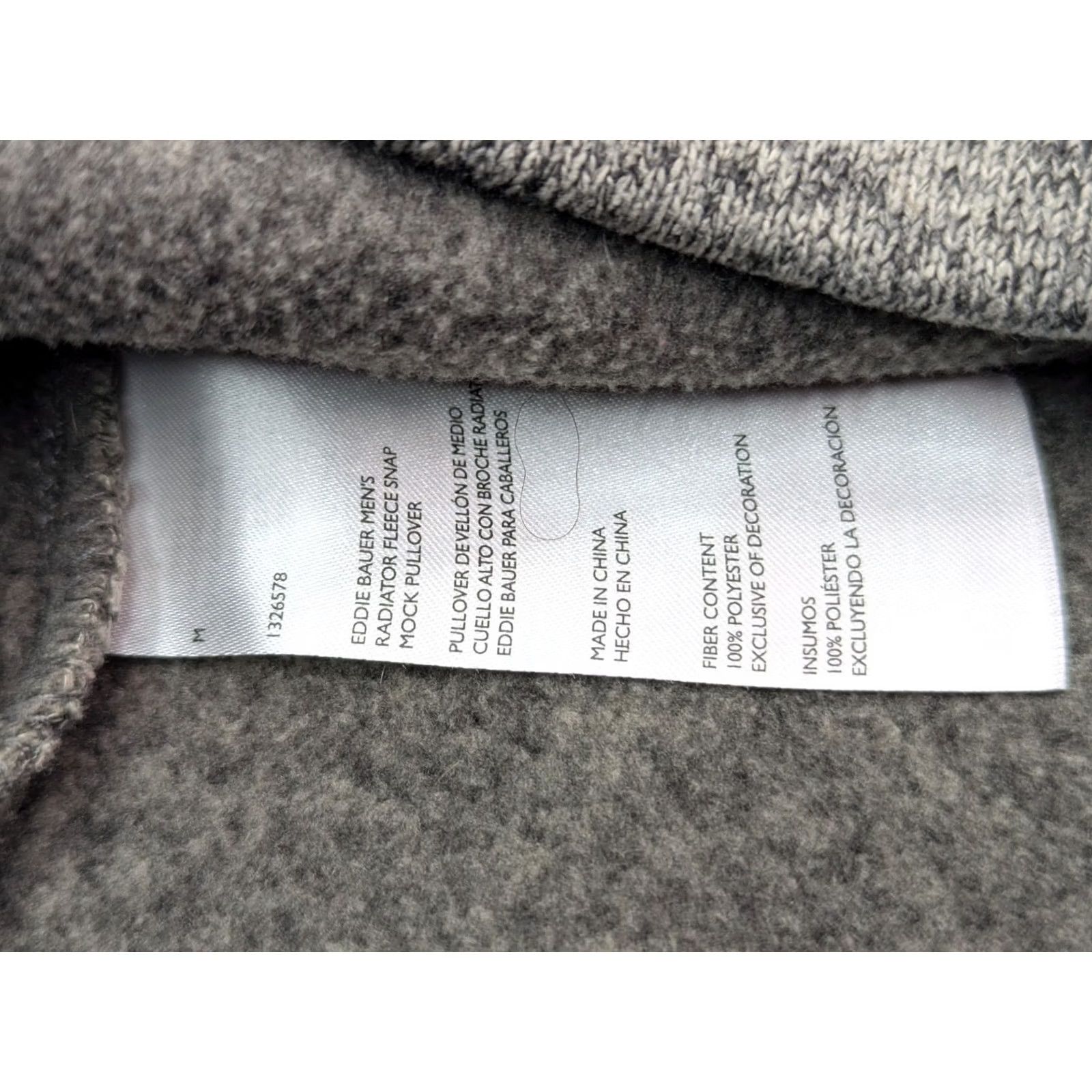 Eddie Bauer Eddie Bauer Sweater Pullover Fleece Men M Gray Outdoor Gear 1/4 Snap Button Size US M / EU 48-50 / 2 - 7 Thumbnail