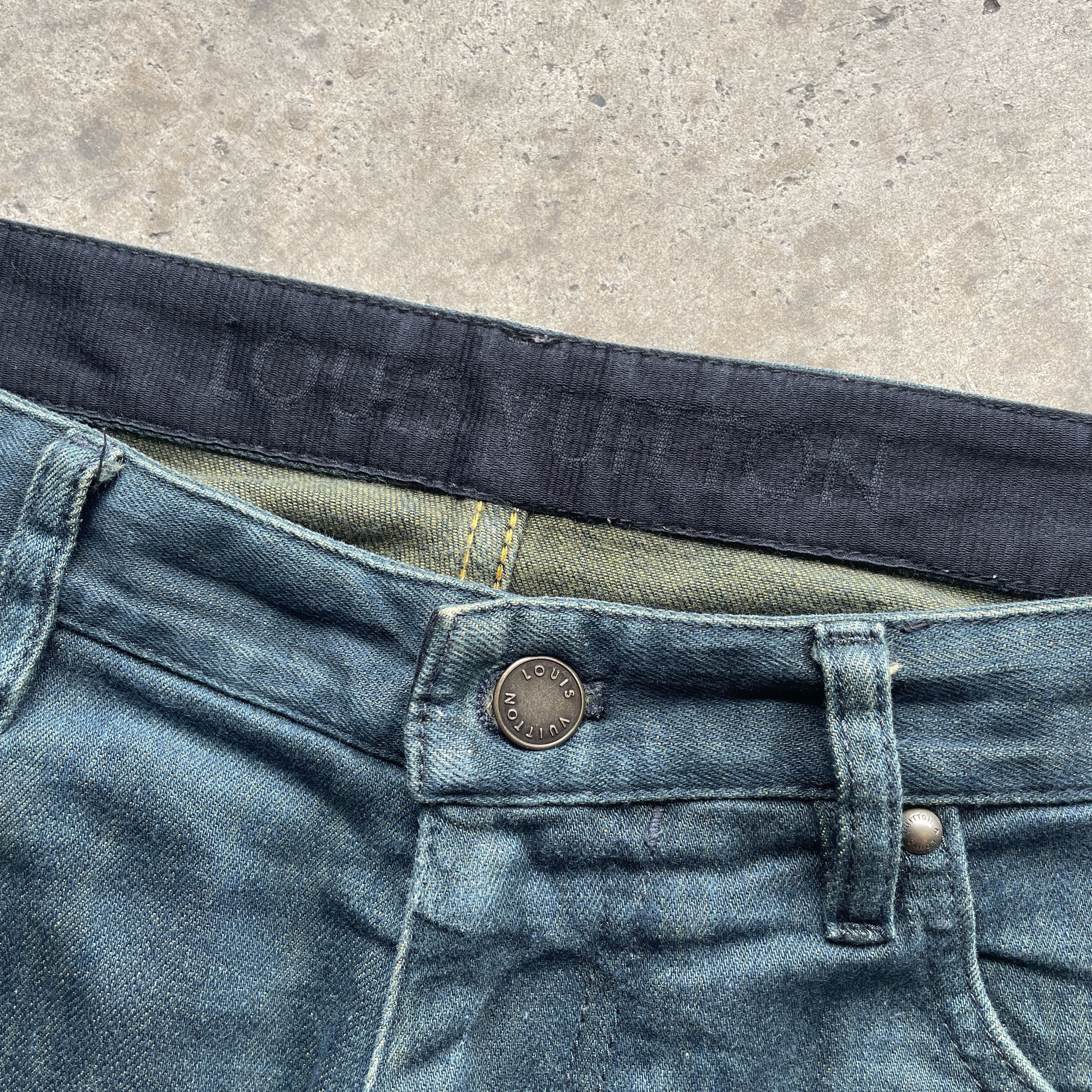 Louis Vuitton W34 VINTAGE LOUIS VUITTON (LV) FADED DENIM PANTS JEANS Size US 34 / EU 50 - 7 Thumbnail