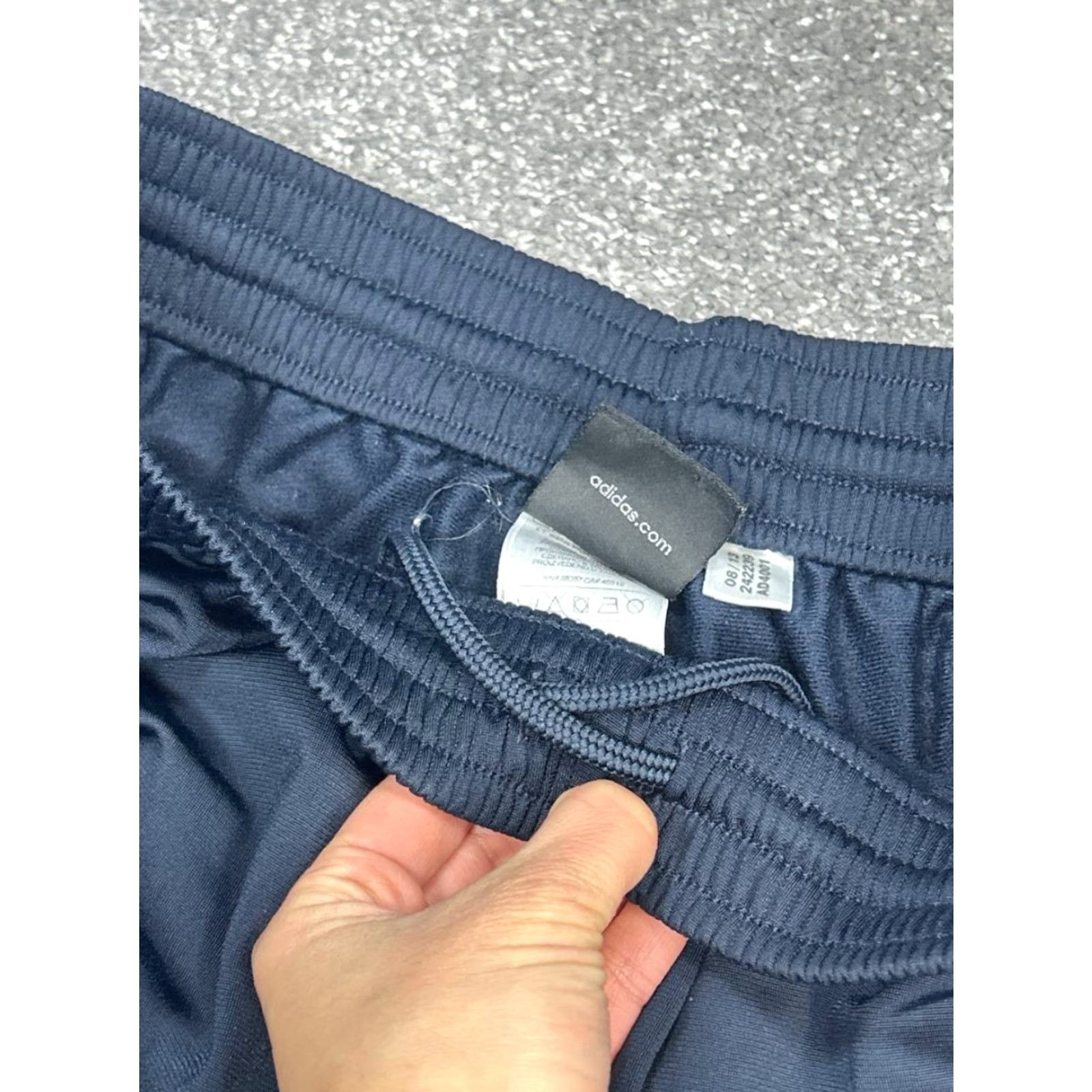 Adidas adidas Track Pants Men 38 Blue White 3 Stripes Drawstring Training Gym Pants Size US 26 / EU 42 - 7 Thumbnail