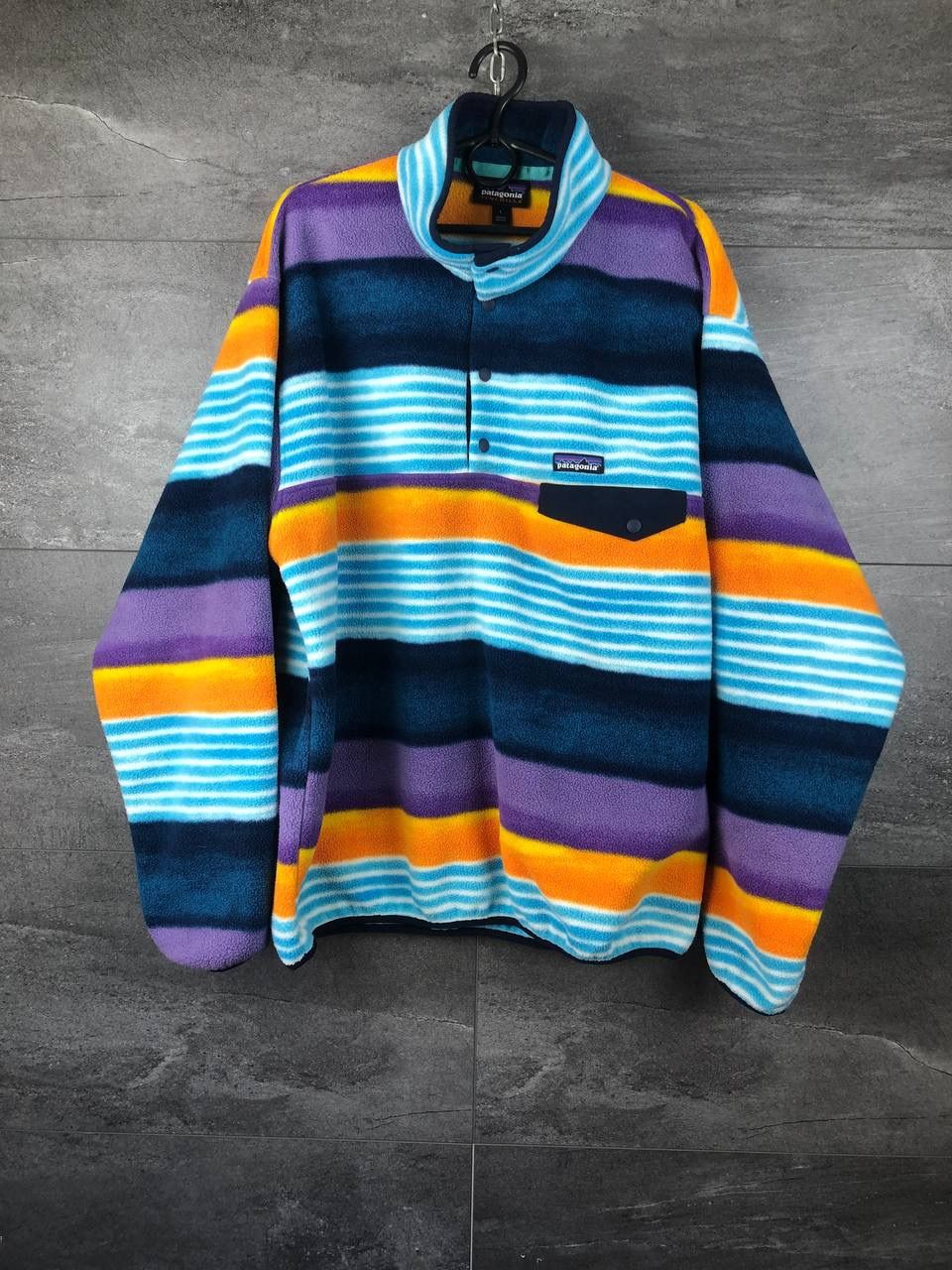 Pre-owned Patagonia Vintage 90's  Fleece Synchilla Jacket In Multicolor