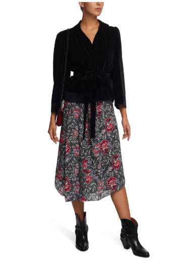 Isabel Marant Etoile Etoile Isabel Marant Yeba Floral Black Skirt Size 25" / US 0 / IT 36 - 9 Thumbnail