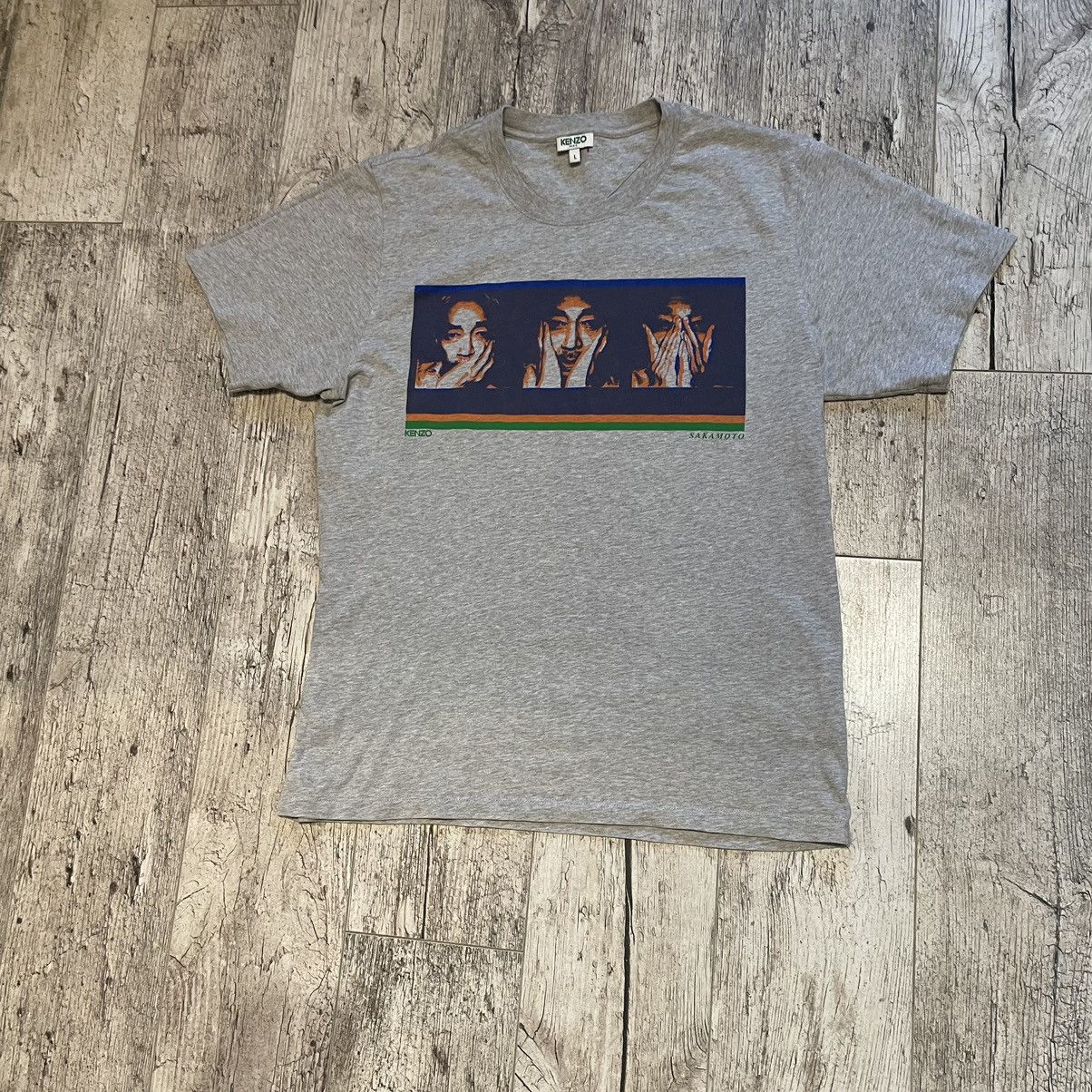 Designer × Japanese Brand × Kenzo Kenzo Paris Sakamoto Faces Geaphic Tee Size US L / EU 52-54 / 3 - 1 Thumbnail