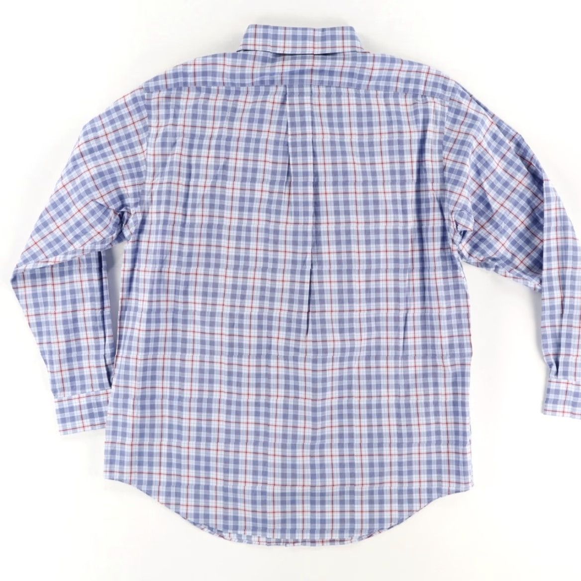 Roundtree & Yorke Roundtree & York Luxury Cotton Plaid Button Up Shirt Blue Men's L Size US L / EU 52-54 / 3 - 4 Thumbnail